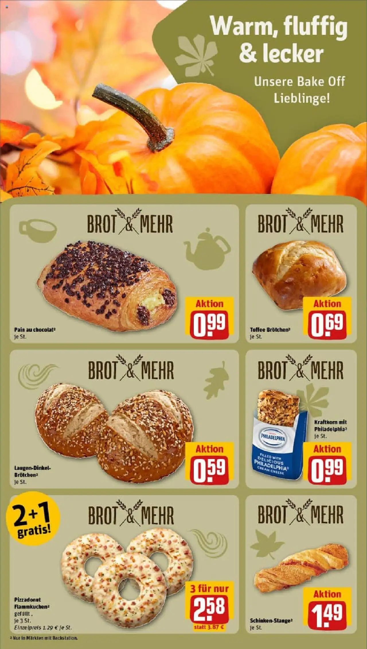 Rewe prospekt Neuss / Grimlinghaus	 – gültig ab 13.10.2025 | Seite: 12 | Produkte: Philadelphia, Brot, Pizza