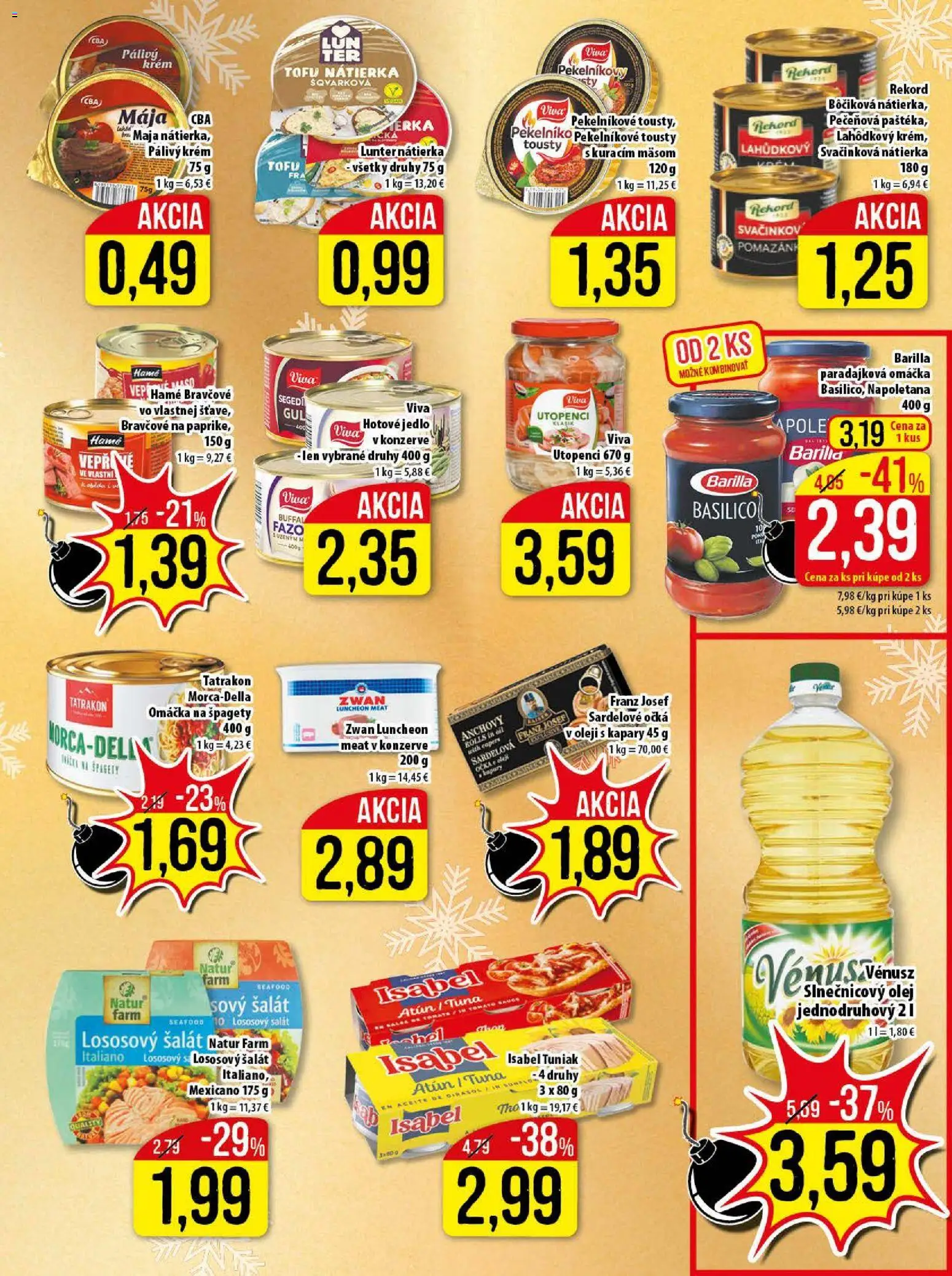 Nové Klas akcie – leták je platný od 08.12.2025 | Strana: 18 | Produkty: Olej, Šalát, Omáčka, Špagety