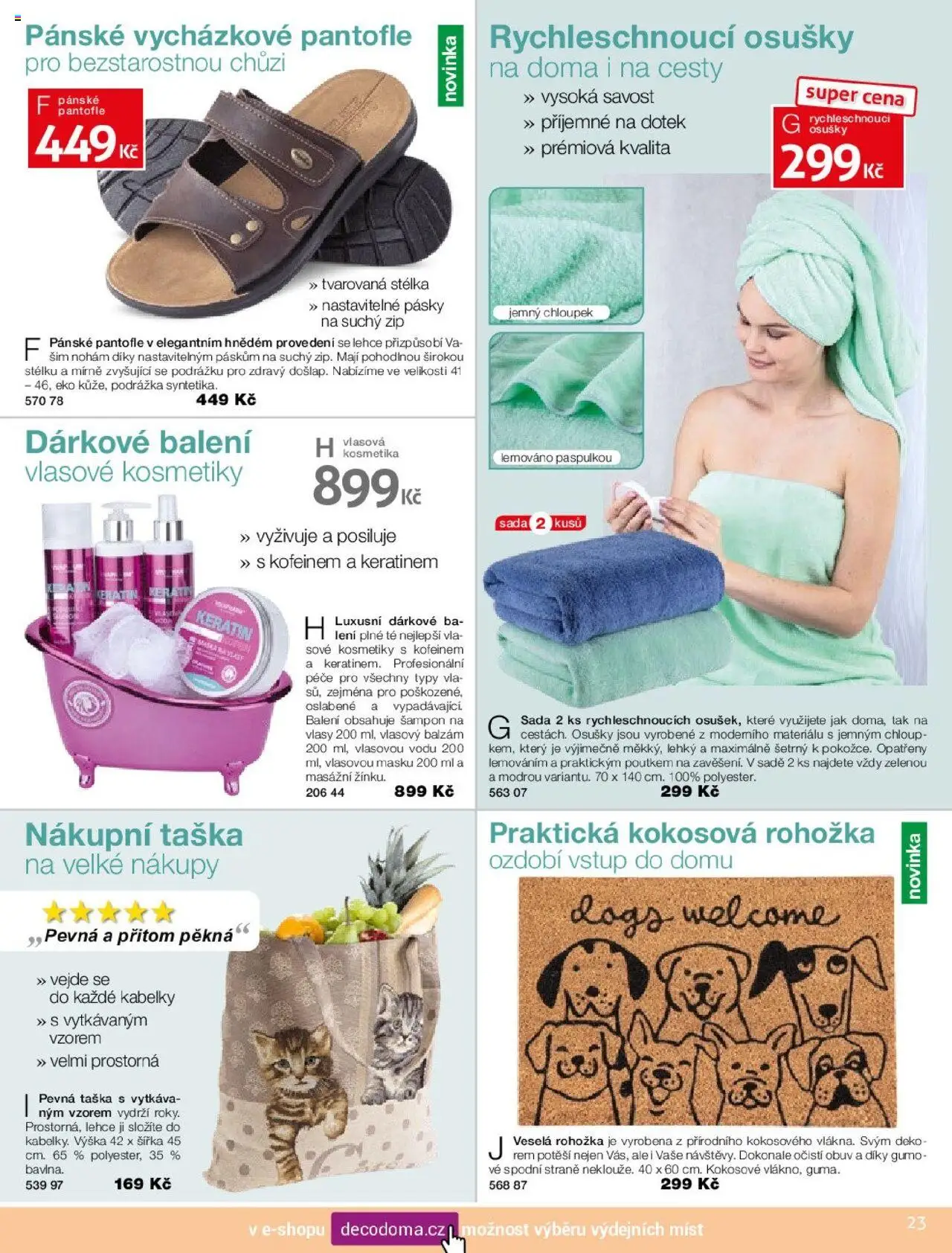 Decodoma leták - Potahy od 05.09.2025 | Strana: 16 | Produkty: Osušky, Nákupní taška, Taška, Rohožka