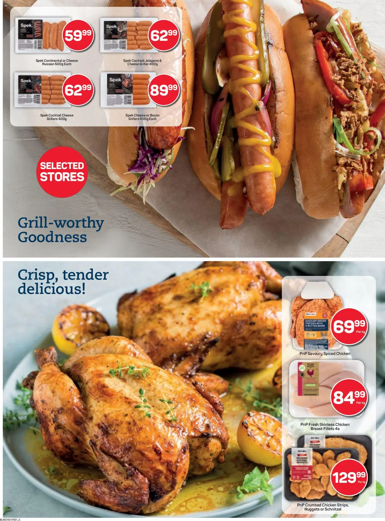New Pick n Pay catalogue – valid from 27.10.2025 | Page: 5 | Products: Cheese, Chicken, Griller, Bacon