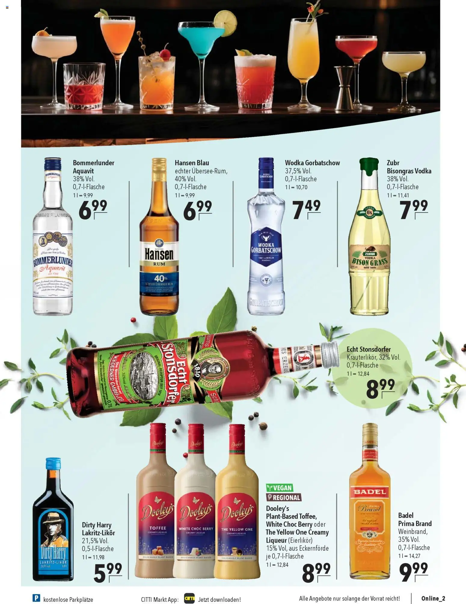CITTI Markt Prospekt 	 – gültig ab 21.01.2026 | Seite: 15 | Produkte: Wodka gorbatschow, Vodka, Wodka