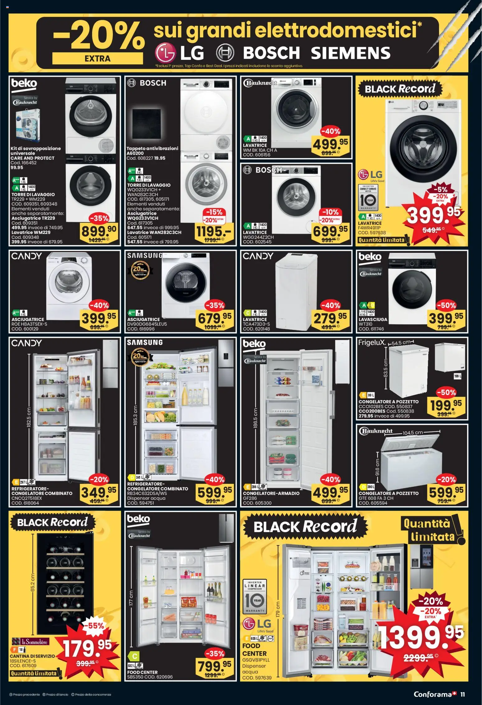 Conforama Aktionen IT – gültig ab 23.11.2025 | Seite: 11 | Produkte: Top, Samsung, LG, Siemens