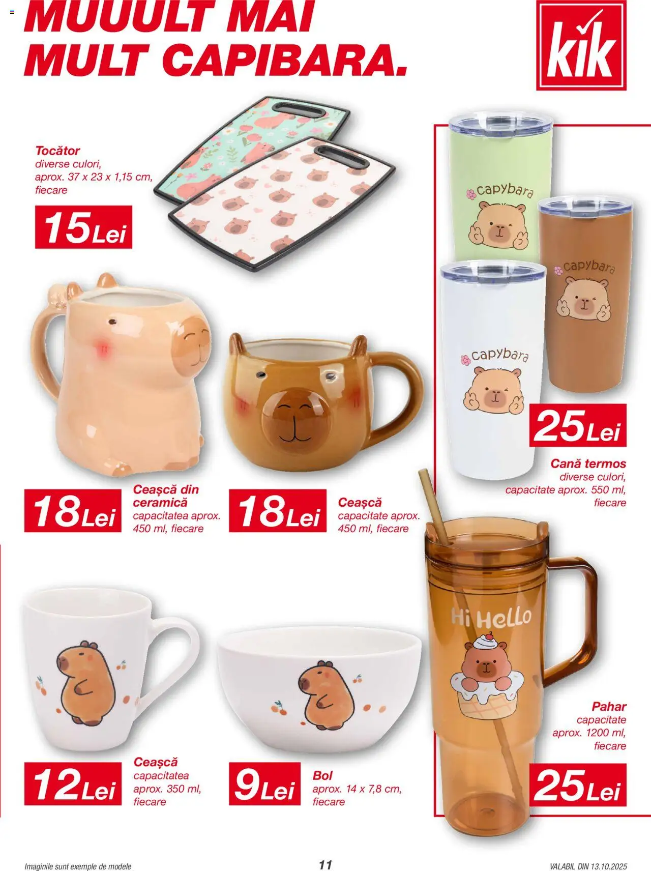 Noul catalog Kik – valabil de la 13.10.2025 | Pagină: 11 | Produse: Termos, Tocător