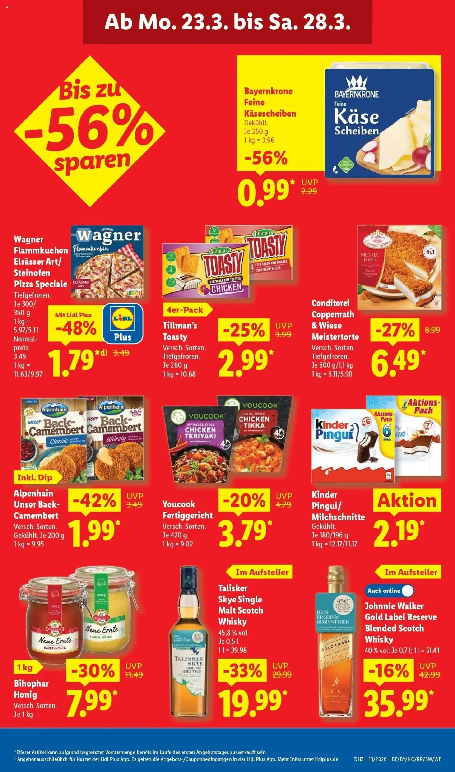 Lidl Prospekt Freudenstadt – gültig ab 23.03.2026 | Seite: 17 | Produkte: Whisky, Youcook, Käse, Pizza