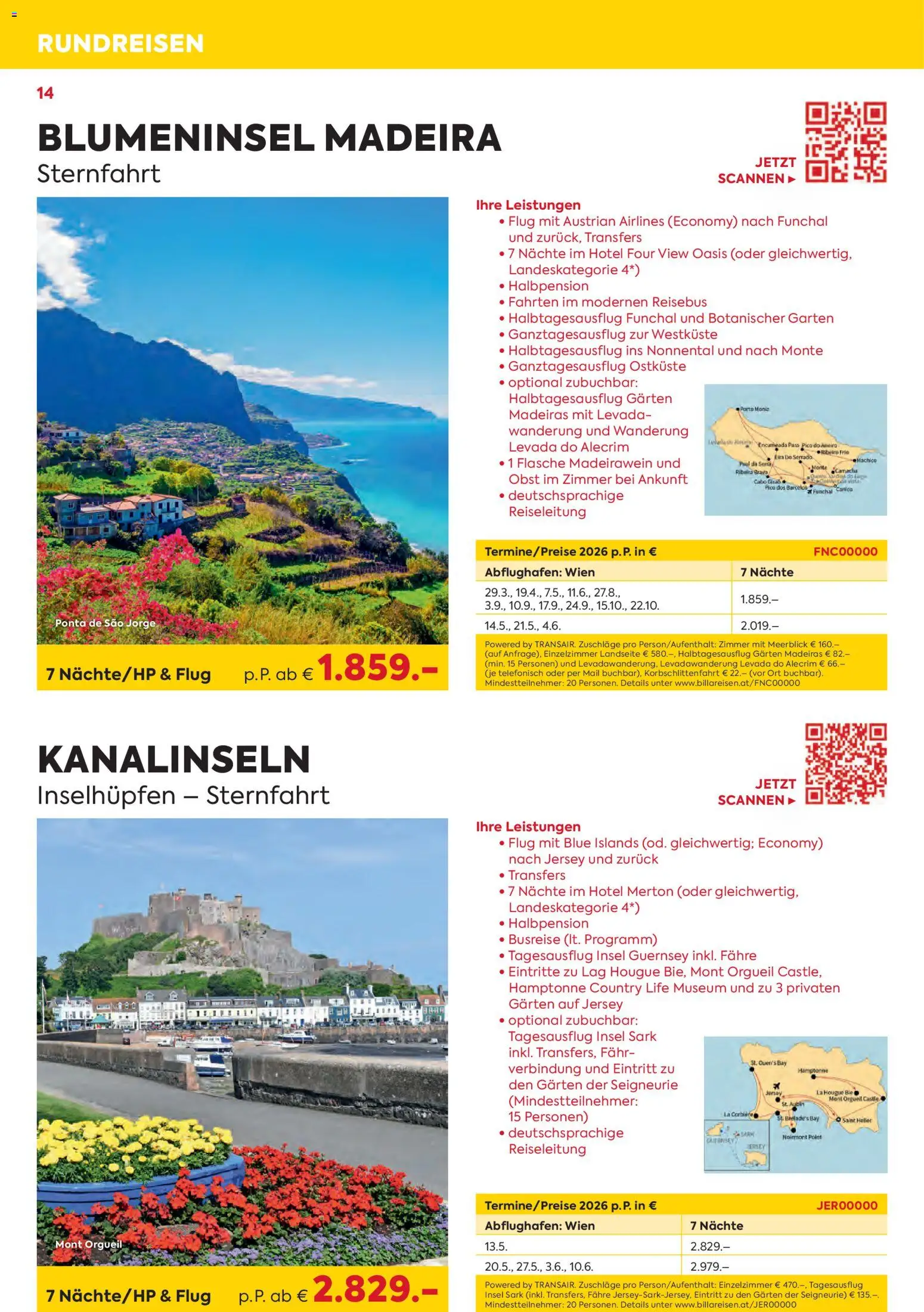 Billa Kreuzfahrten Rundreisen Erlebnisreisen 11/12-25 gültig ab 24.11.2025 | Seite: 14 | Produkte: Obst