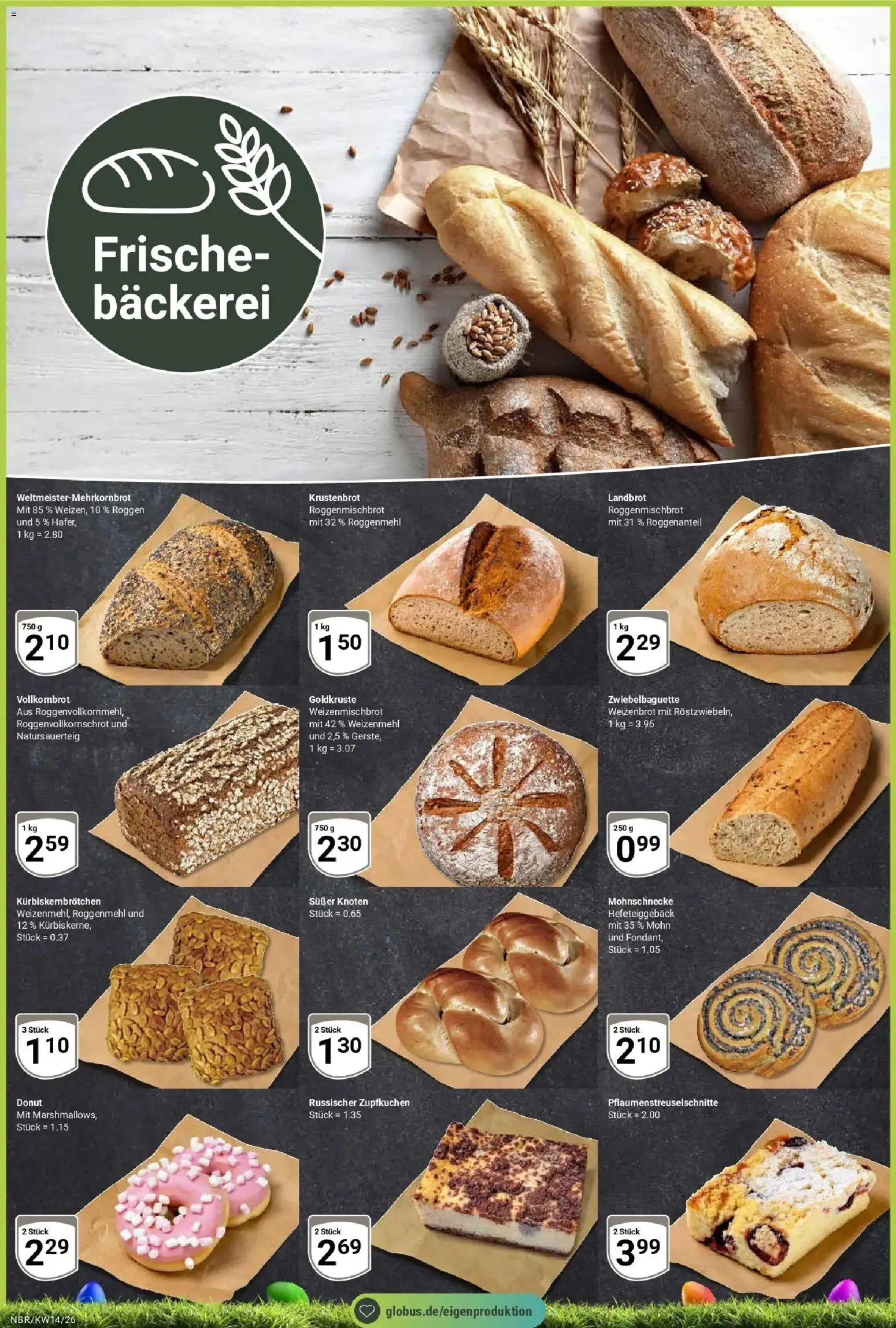Globus prospekt Neubrandenburg	 – gültig ab 30.03.2026 | Seite: 3 | Produkte: Bäckerei, Weizenmehl