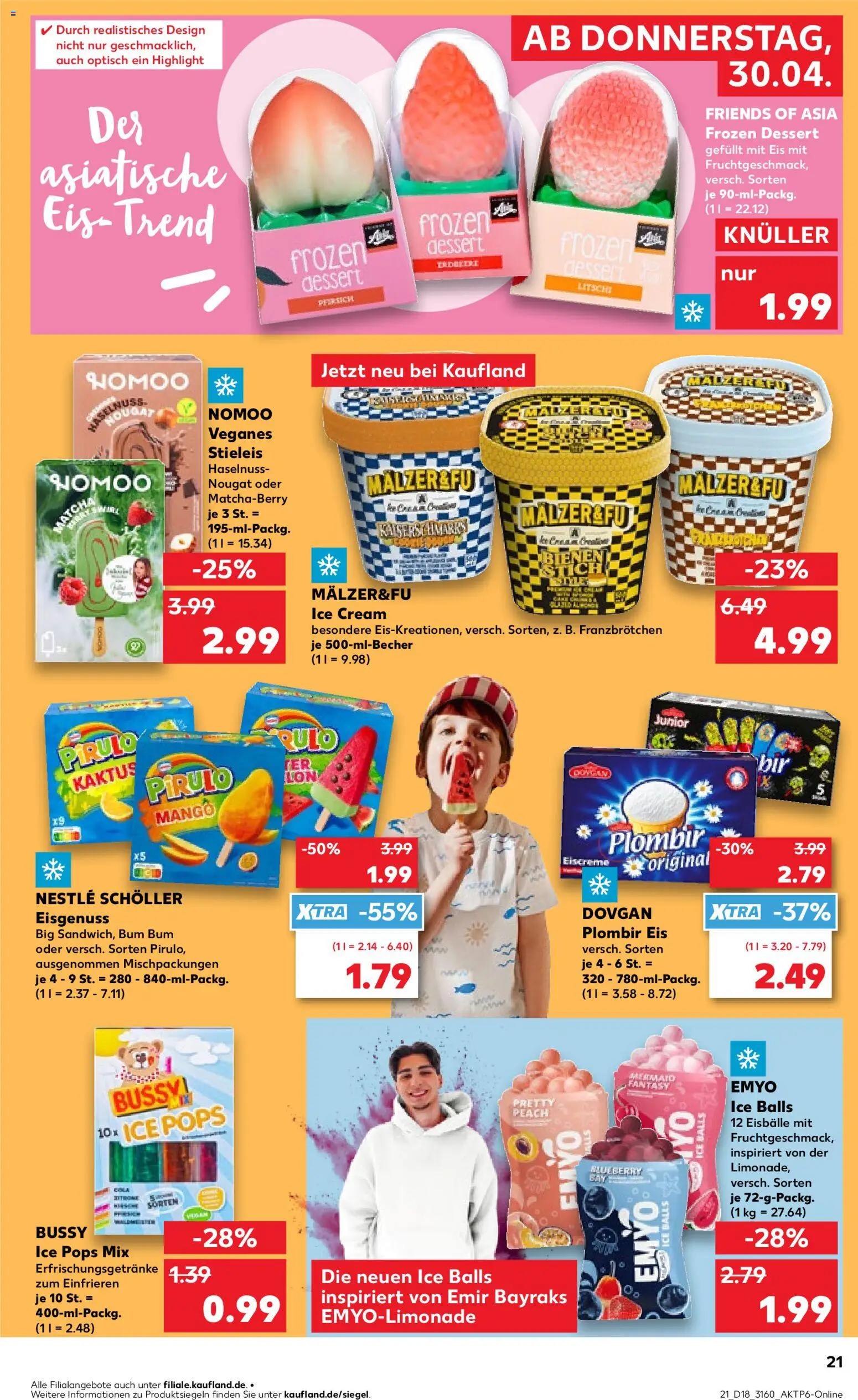 Kaufland Prospekt – gültig ab 30.04.2026 | Seite: 23 | Produkte: Cola, Eiscreme, Mango, Eis