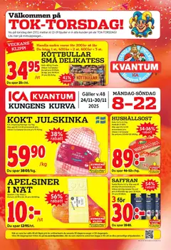 ICA Kvantum - Kungens Kurva - Förhandsvisning av reklamblad från butik ICA Kvantum aktuell från 24.11.2025