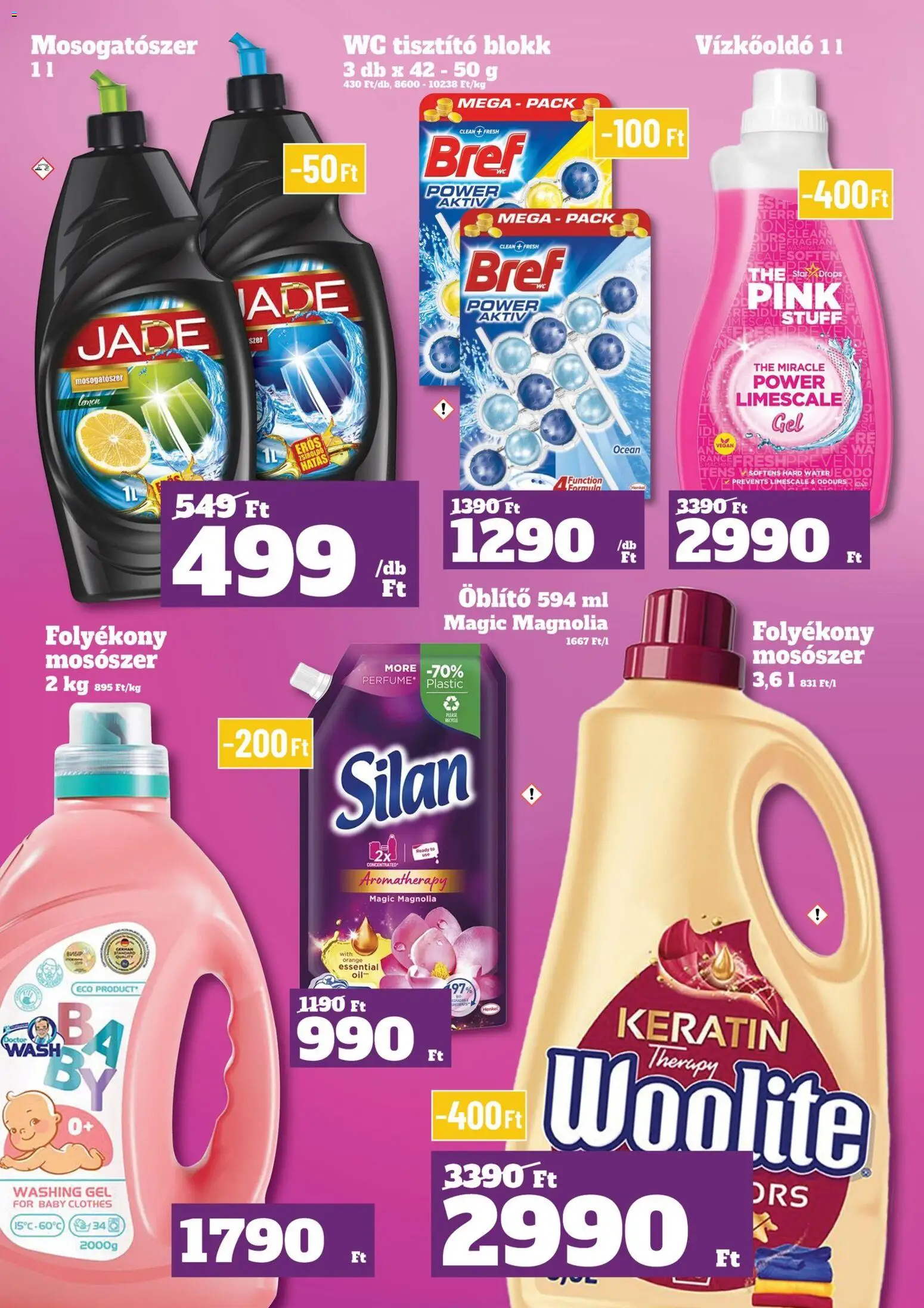 Family Diszkont akciós ujság - amely érvényes a következő dátumtól: 13.11.2025 | Oldal: 24 | Termékek: Vízkőoldó, Öblítő, WC, Mosószer