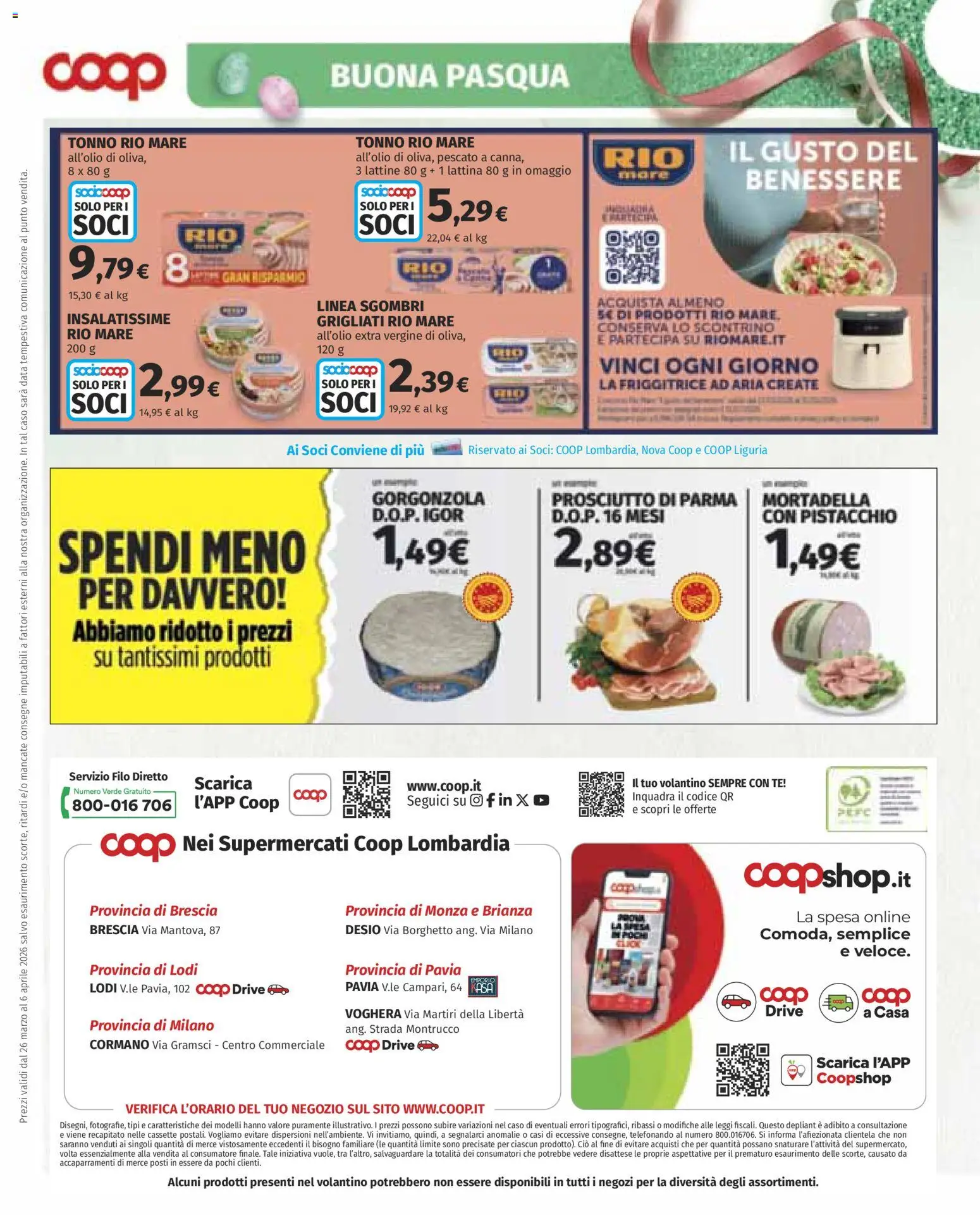 Volantino COOP del 26.03.2026 | Pagina: 37 | Prodotti: Prosciutto di Parma, Tè, Data, Gorgonzola