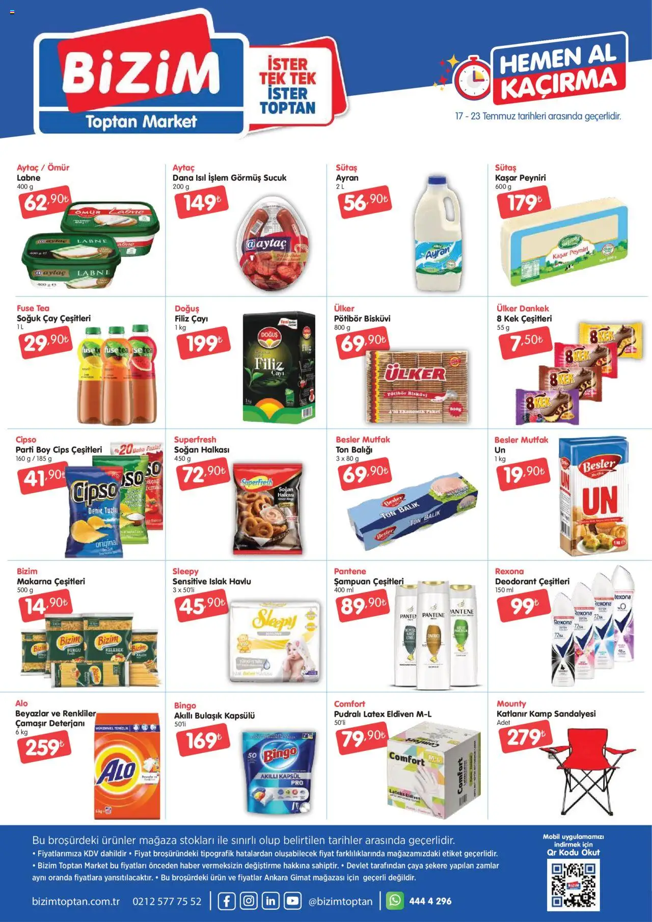 Bizim Toptan Katalog - 17.07.2025 tarihinden itibaren geçerlidir | Sayfa: 1 | Ürünler: Çamaşır deterjanı, Makarna, Bisküvi, Sucuk