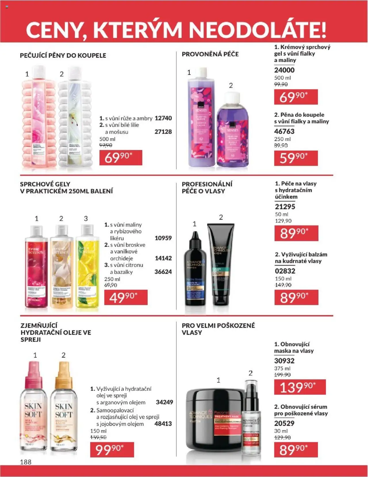 Avon katalog 6/2025 od 01.06.2025 | Strana: 188 | Produkty: Pěna do koupele, Oleje, Olej, Body