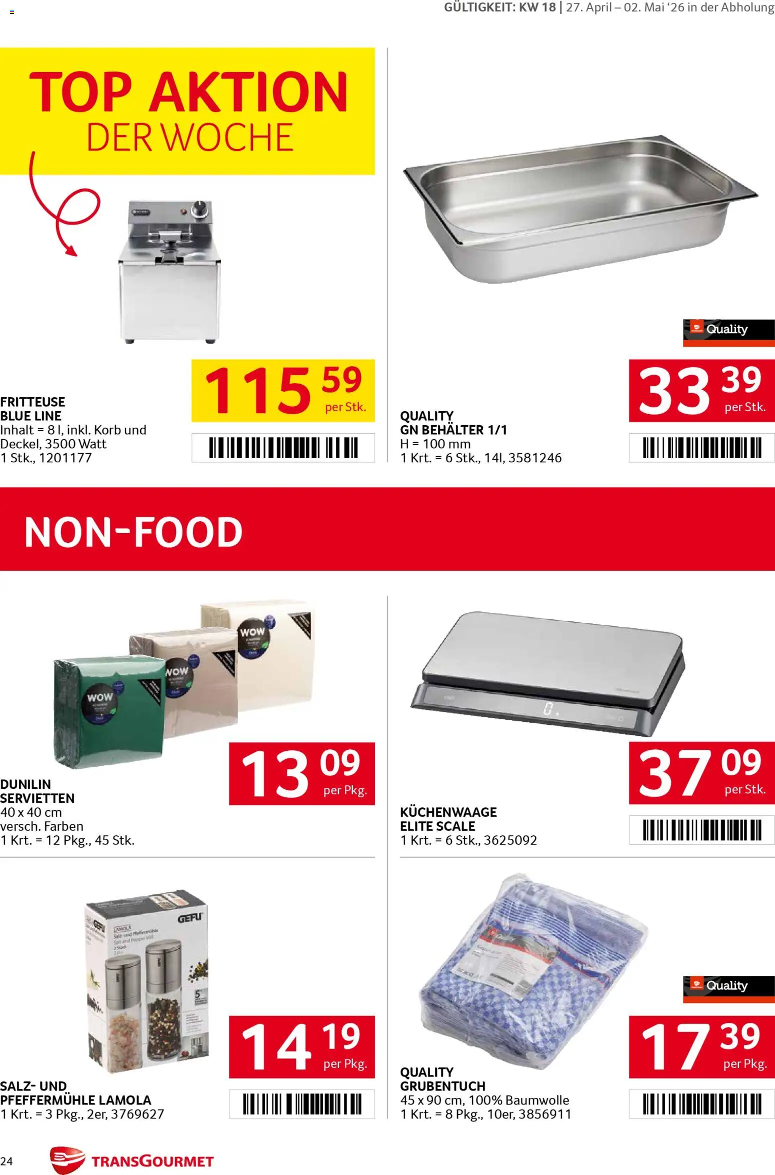 Transgourmet Flugblatt gültig ab 27.04.2026 | Seite: 23 | Produkte: Salz, Korb