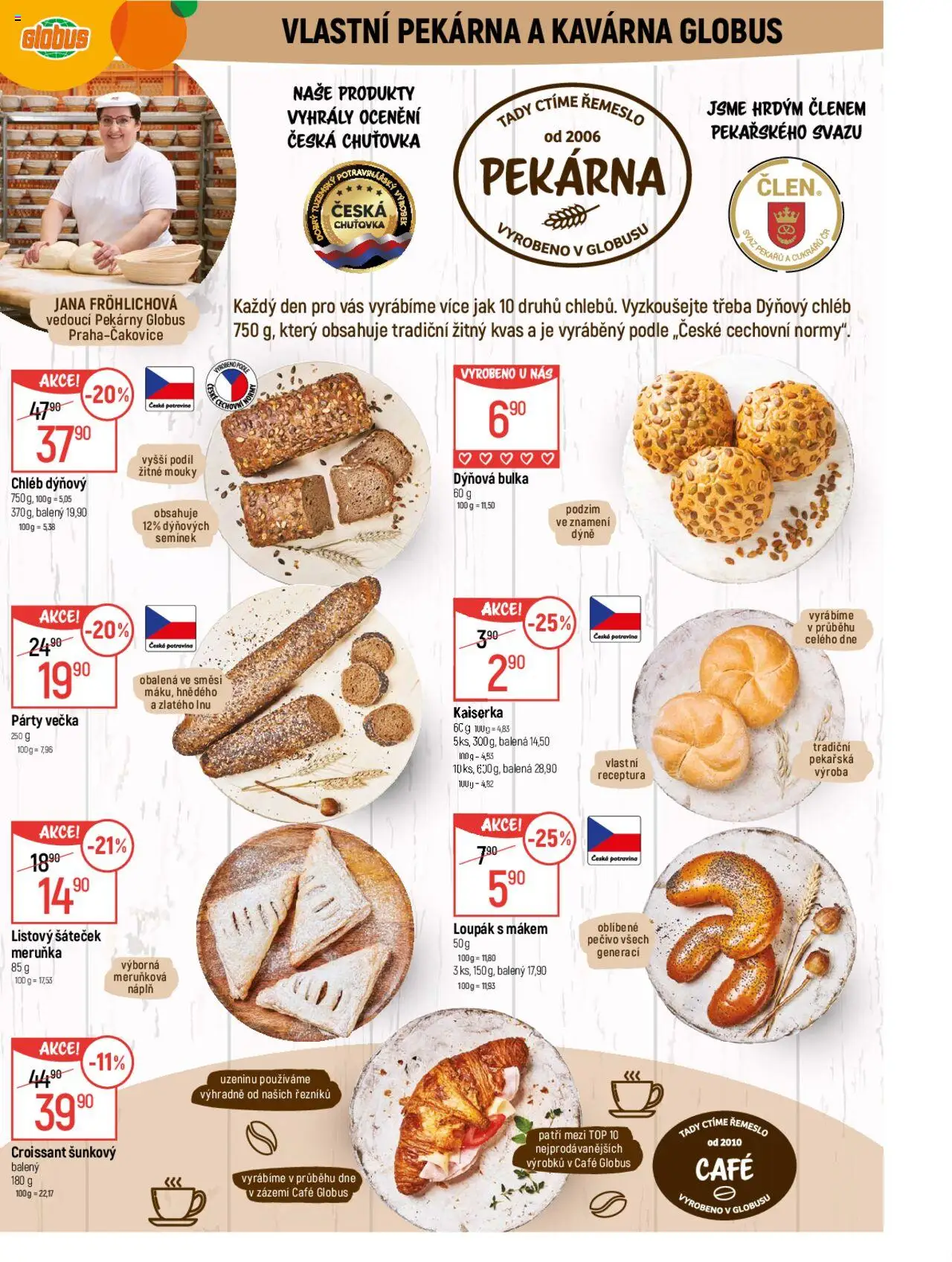 Globus leták od 08.10.2025 | Strana: 7 | Produkty: Globus, Kaiserka, Chléb, Croissant