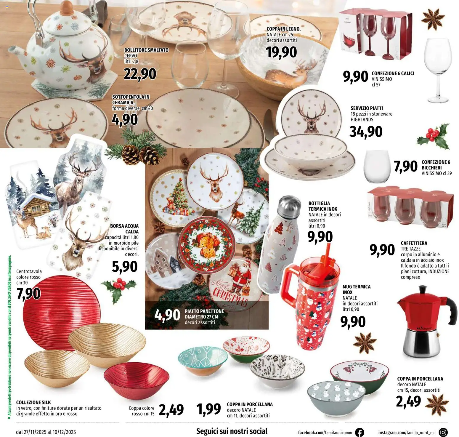 Volantino Famila del 27.11.2025 | Pagina: 22 | Prodotti: Caffettiera, Caldaia, Alluminio, Bollitore