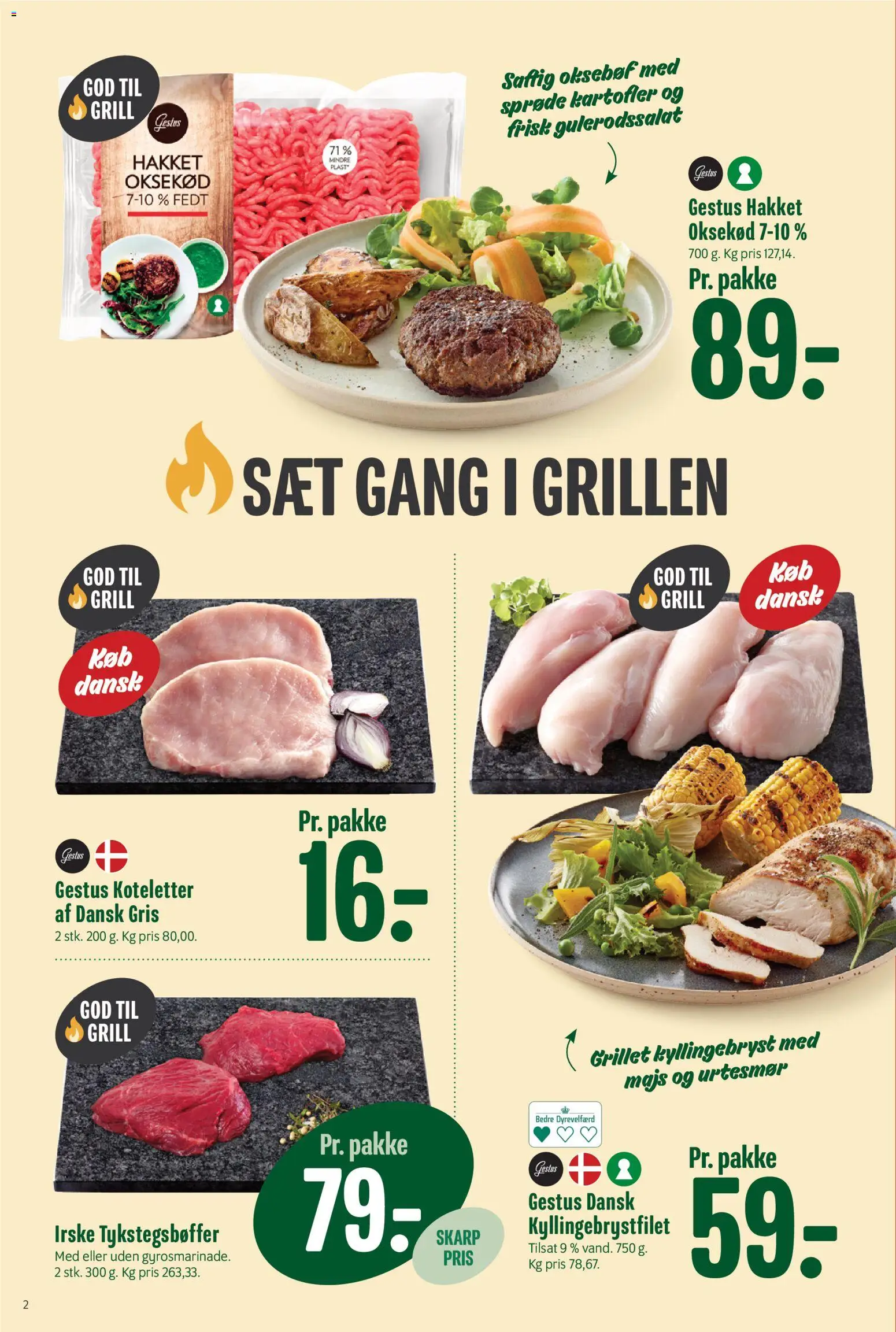 Min Købmand tilbudsavis – gyldig fra 01.05.2026 | Side: 2 | Produkter: Oksekød, Kartofler, Majs, Grill