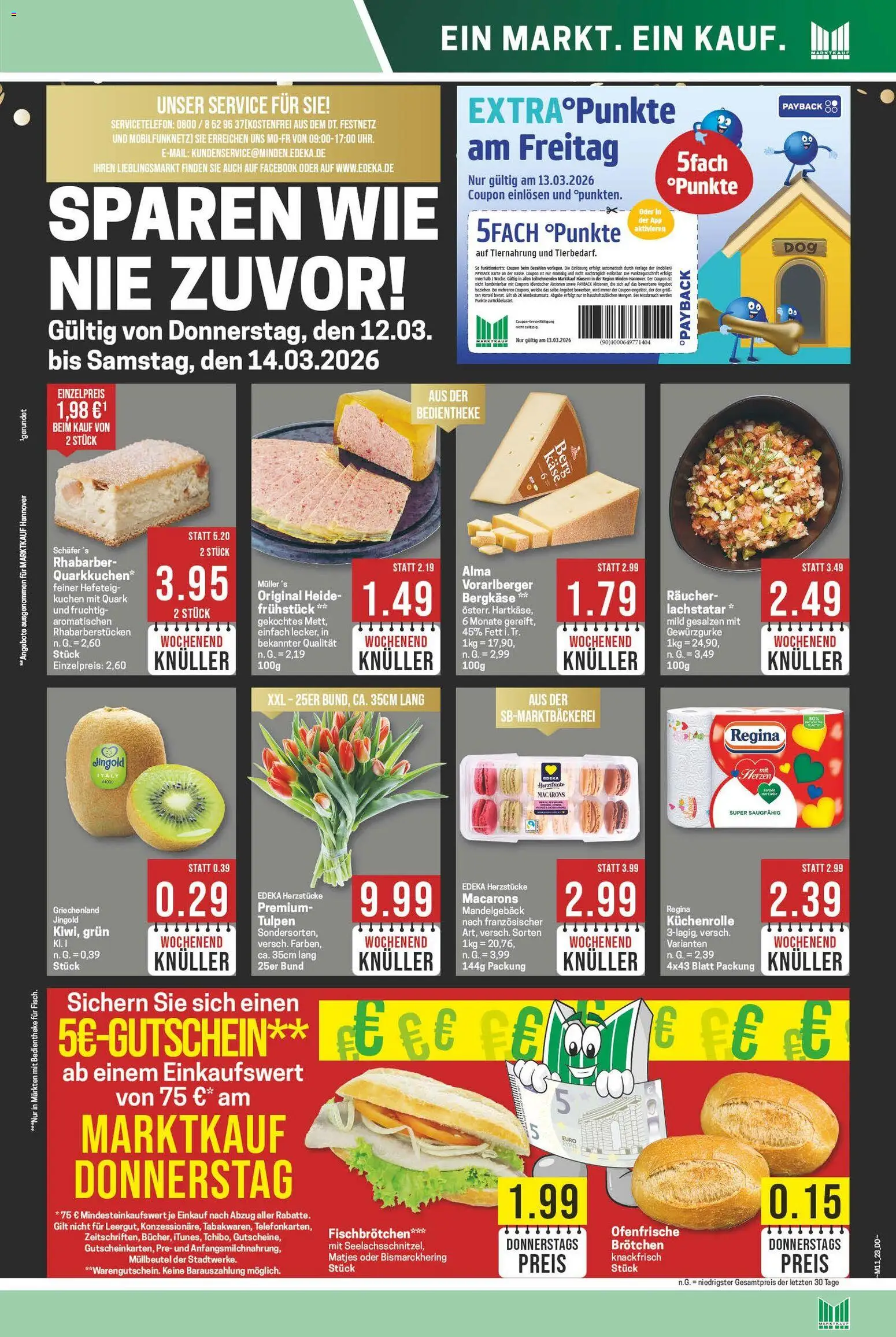 Marktkauf Prospekt 	 – gültig ab 09.03.2026 | Seite: 23 | Produkte: Käse, Ofenfrische, Rhabarber, Kuchen