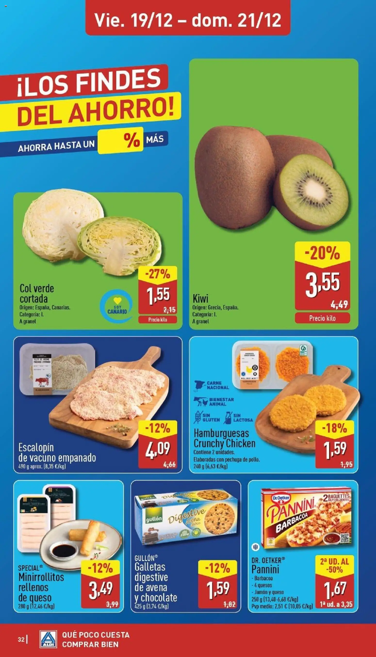 Aldi folleto Canarias │ válido desde el 15.12.2025 | Página: 32 | Productos: Queso, Chocolate, Jamón, Kiwi