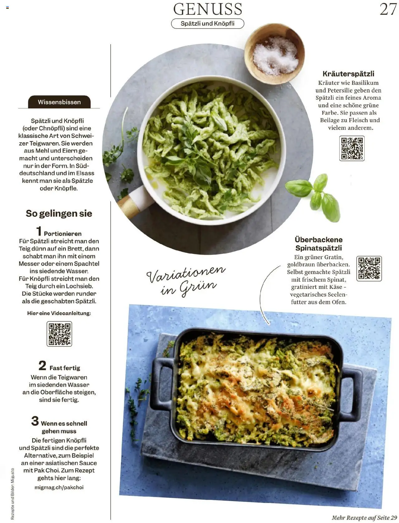 Migros Magazin – gültig ab 20.10.2025 | Seite: 27 | Produkte: Käse, Teigwaren, Petersilie, Wasser