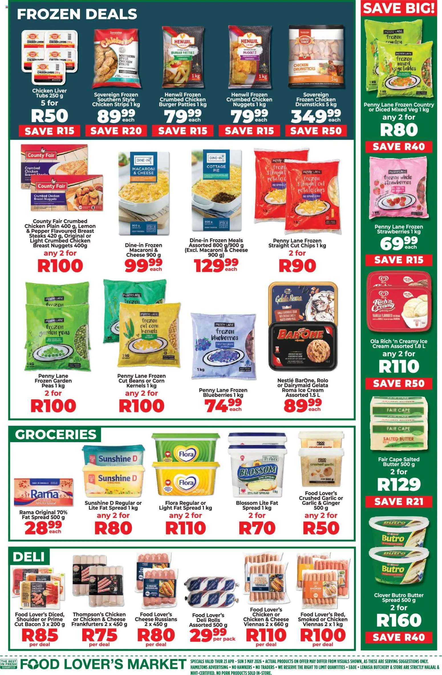 New Food Lover's Market catalogue – valid from 23.04.2026 | Page: 7 | Products: Magdalenas, Chicken, Lemon, Bacon