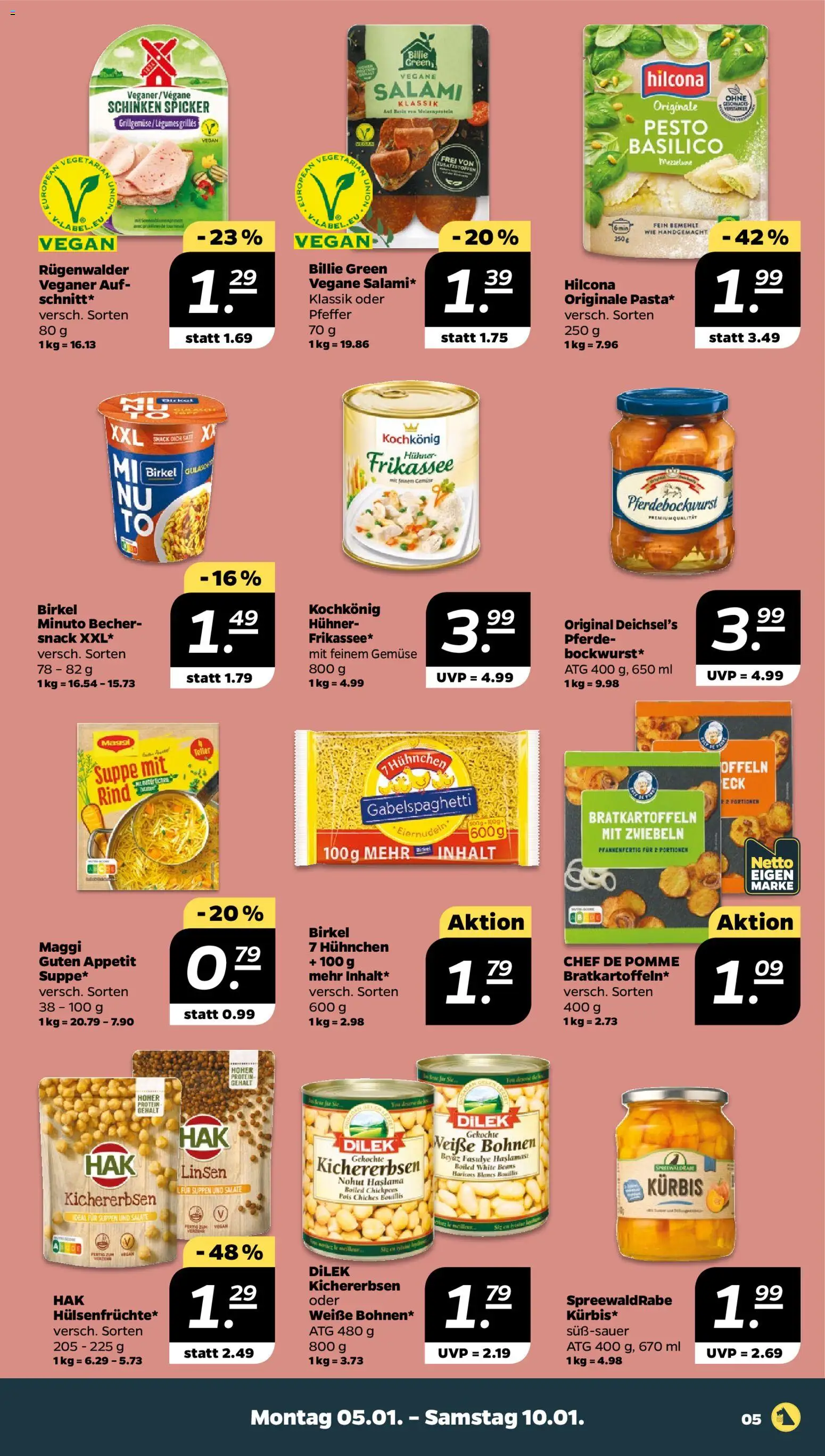 Netto Prospekt 	 – gültig ab 05.01.2026 | Seite: 5 | Produkte: Zwiebeln, Pfeffer, Kürbis, Schinken
