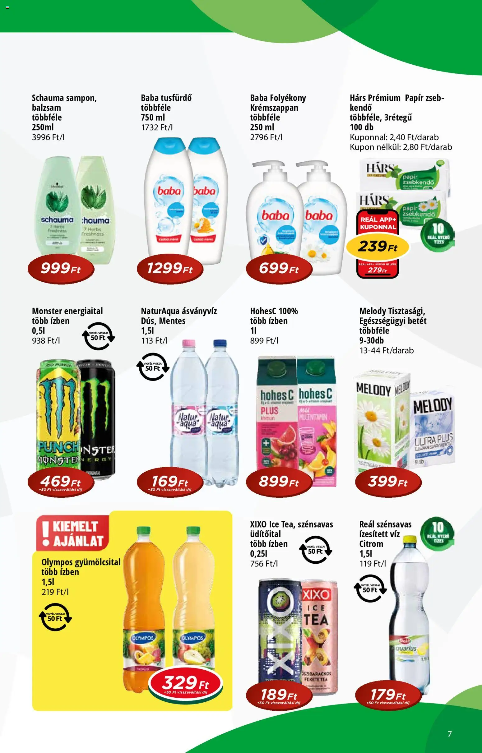 Reál akciós ujság - amely érvényes a következő dátumtól: 04.03.2026 | Oldal: 7 | Termékek: Kendő, Gyümölcsital, Tusfürdő, Citrom