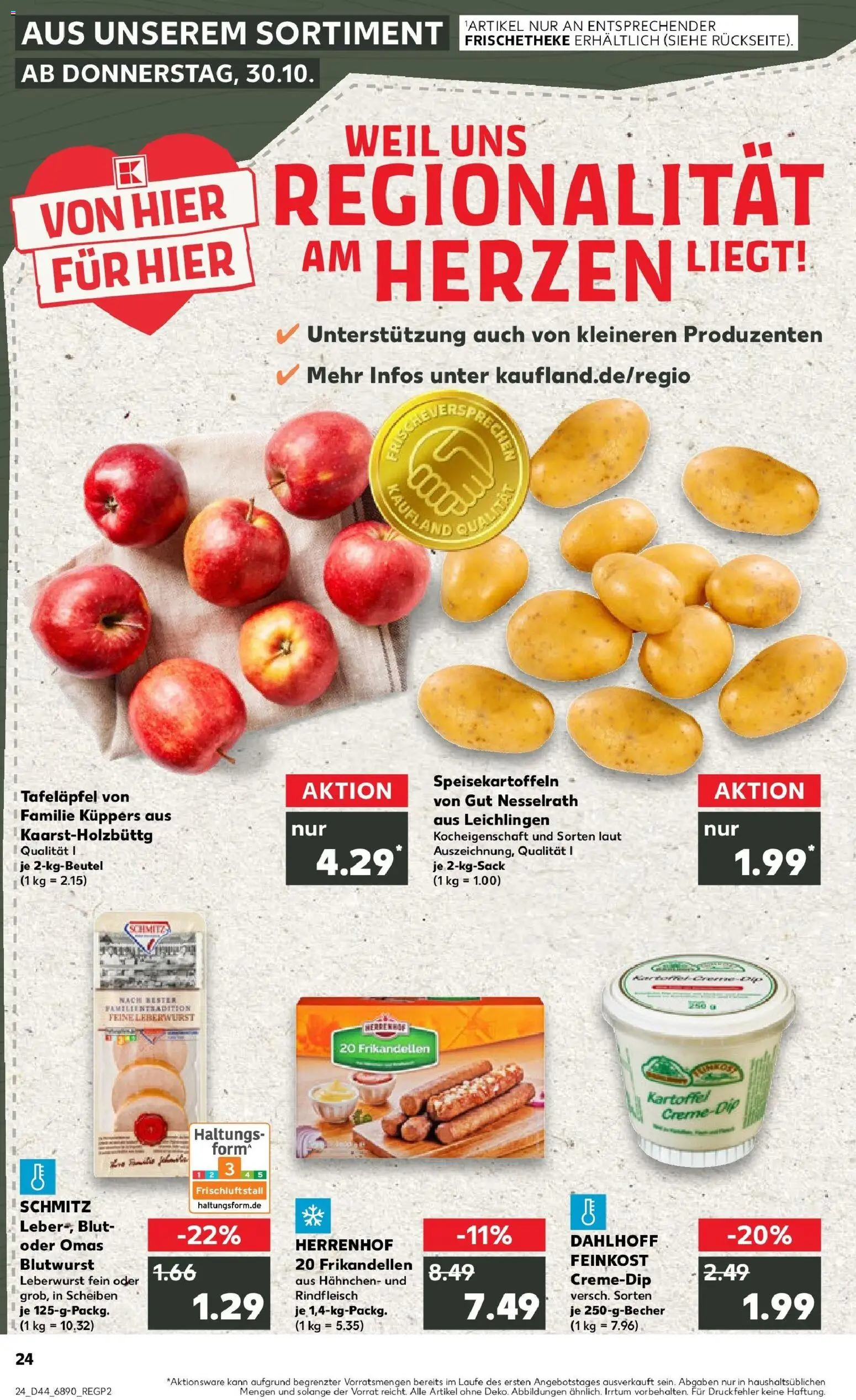 Kaufland prospekt Solingen	 – gültig ab 30.10.2025 | Seite: 24 | Produkte: Hahnchen, Rindfleisch