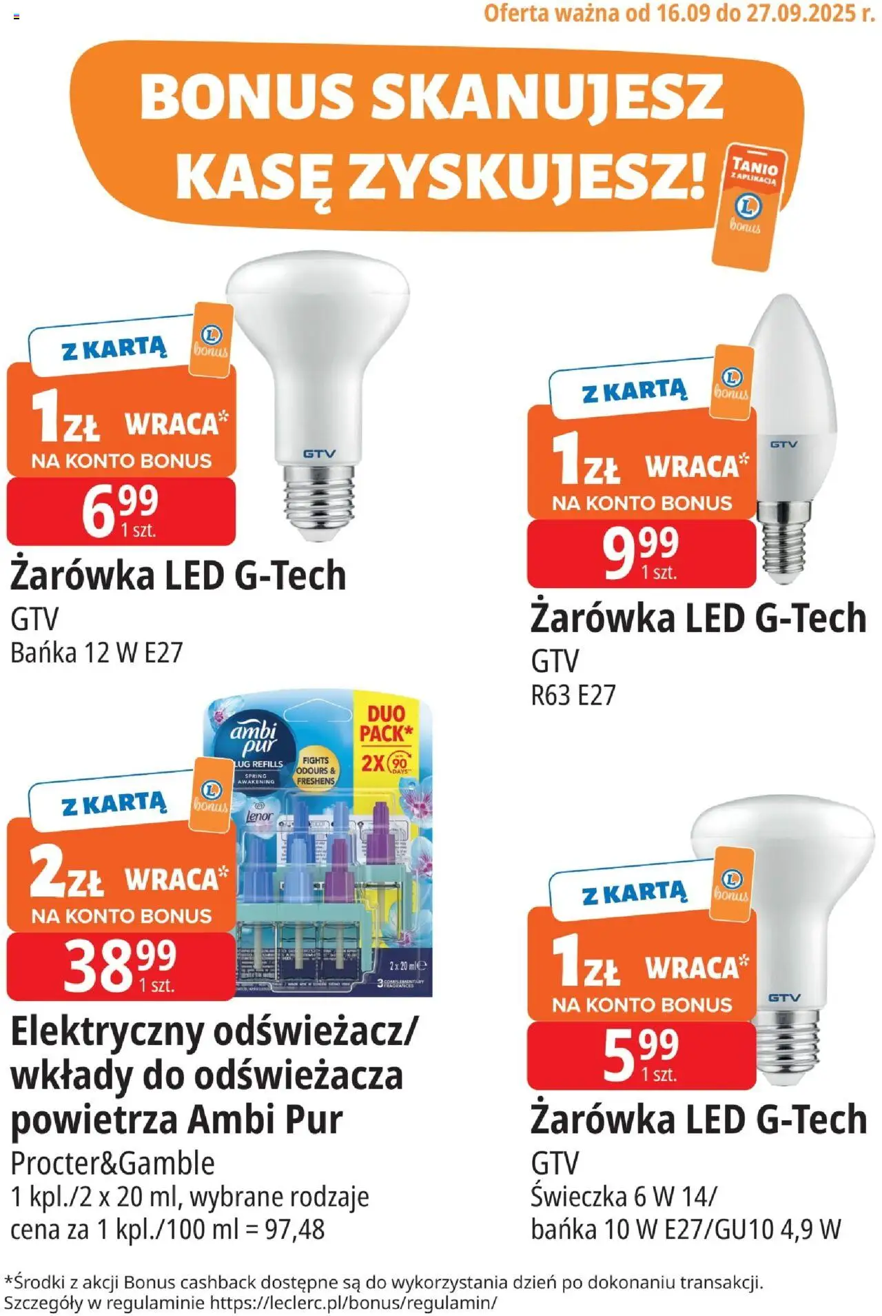 E.Leclerc Gazetka - Elbląg kupony dodatkowe od 16.09.2025 | Strona: 3 | Produkty: Karta