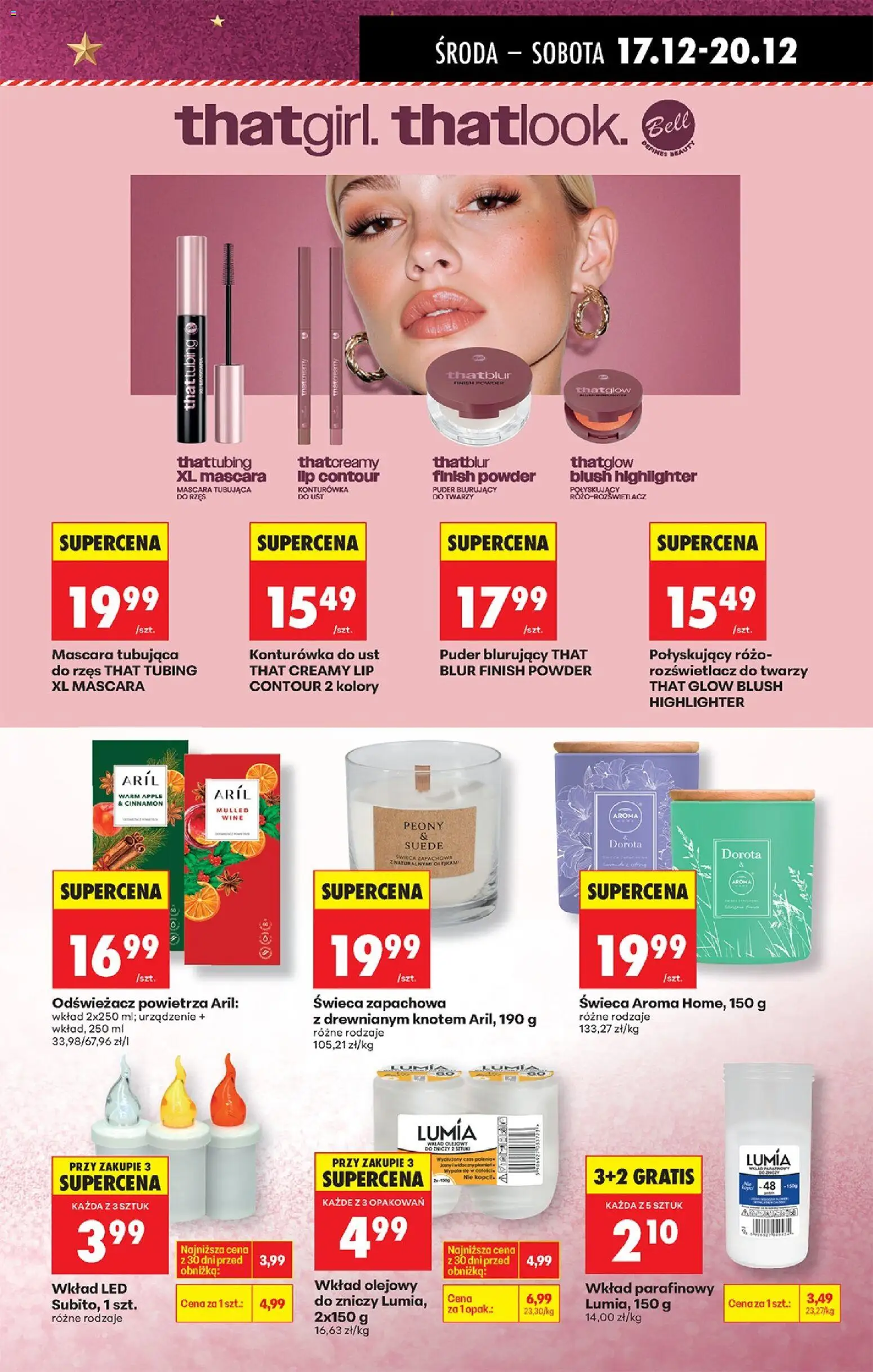 Biedronka gazetka - Oferta w tym tygodniu od 17.12.2025 | Strona: 77 | Produkty: Odświeżacz powietrza, Bell, Puder, Finish
