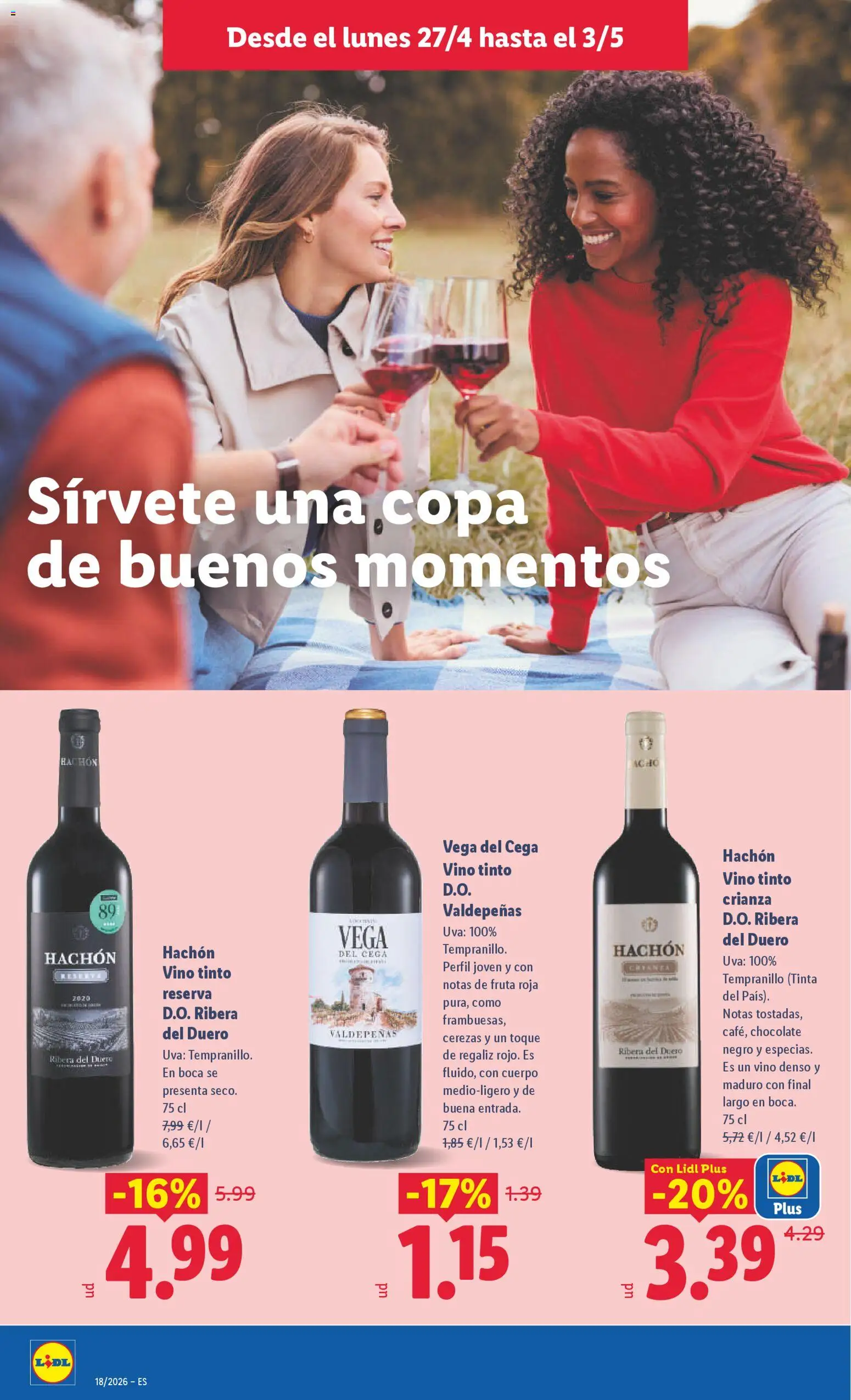 Lidl folleto │ válido desde el 27.04.2026 | Página: 22 | Productos: Chocolate, Vino