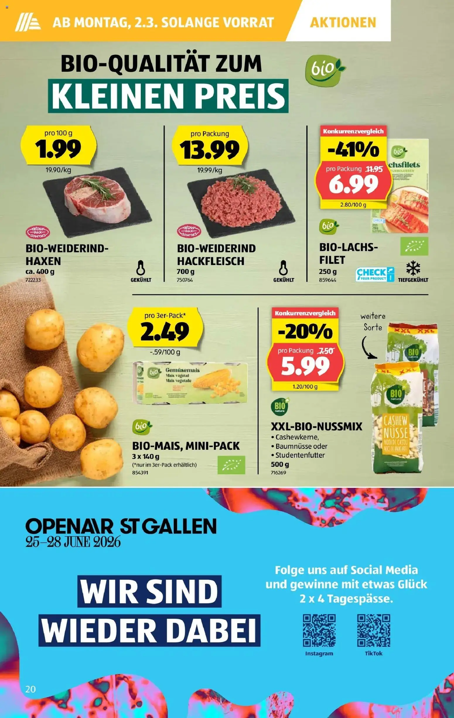 Aldi - Aldi Suisse: Wochenangebote – gültig ab 26.02.2026 | Seite: 20 | Produkte: Nüsse
