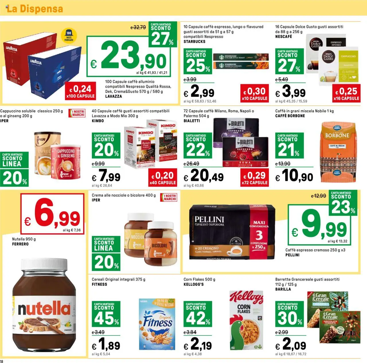 Volantino Iper del 01.08.2025 | Pagina: 18 | Prodotti: Crema, Mobile, Caffè, Alluminio