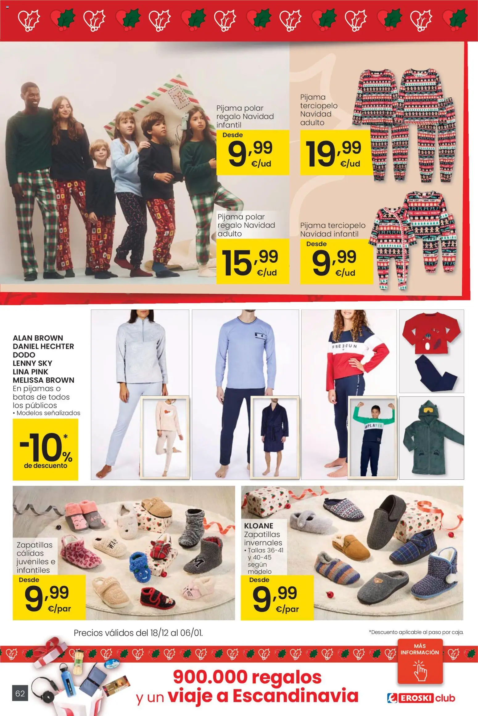 Eroski - Navidad │ válido desde el 18.12.2025 | Página: 62 | Productos: Pijama, Zapatillas, Caja