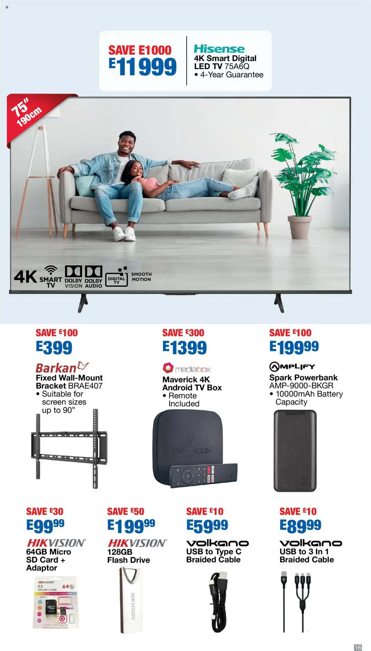 New OK Furniture catalogue – valid from 06.10.2025 | Page: 16 | Products: Audio, Cable, Box, Battery