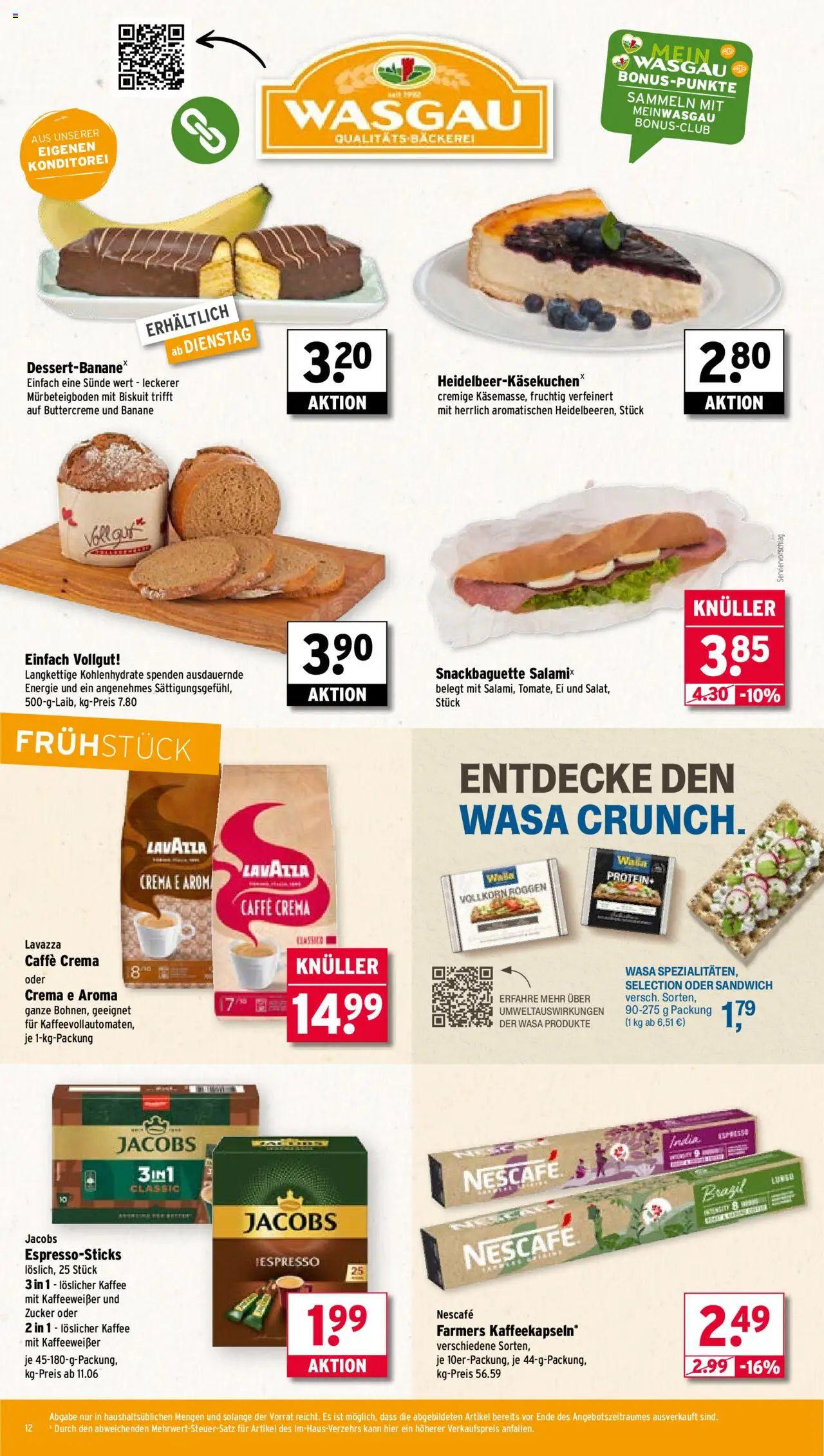 Wasgau Prospekt 	 – gültig ab 29.09.2025 | Seite: 12 | Produkte: Lavazza, Nescafe, Kaffee, Nescafe classic