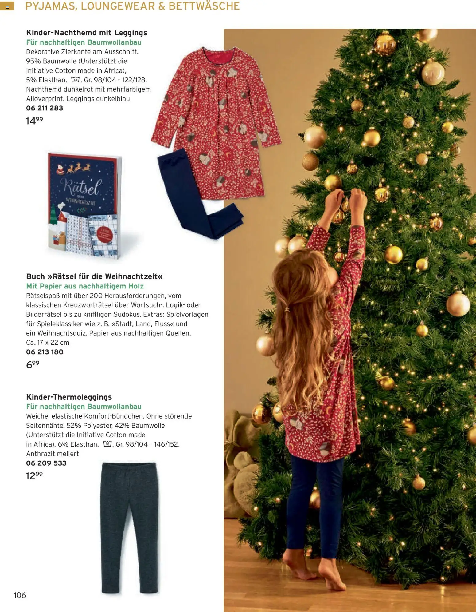 Tchibo Katalog Advent 2025 – gültig ab 14.11.2025 | Seite: 106 | Produkte: Bettwäsche, Leggings