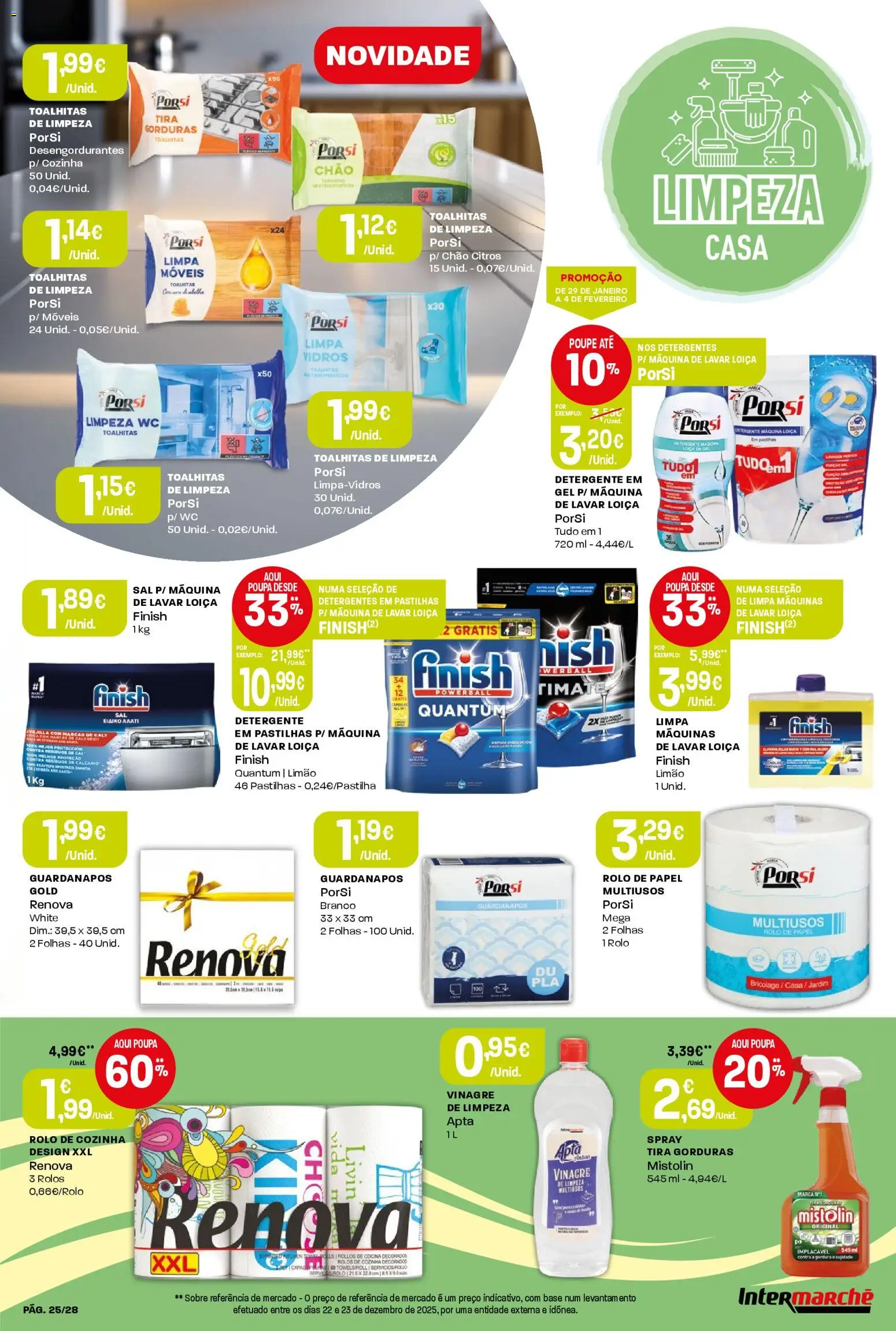 Intermarché Folheto Contact │ válido de 29.01.2026 | Página: 25 | Produtos: Vinagre, Base, Detergente, Sal