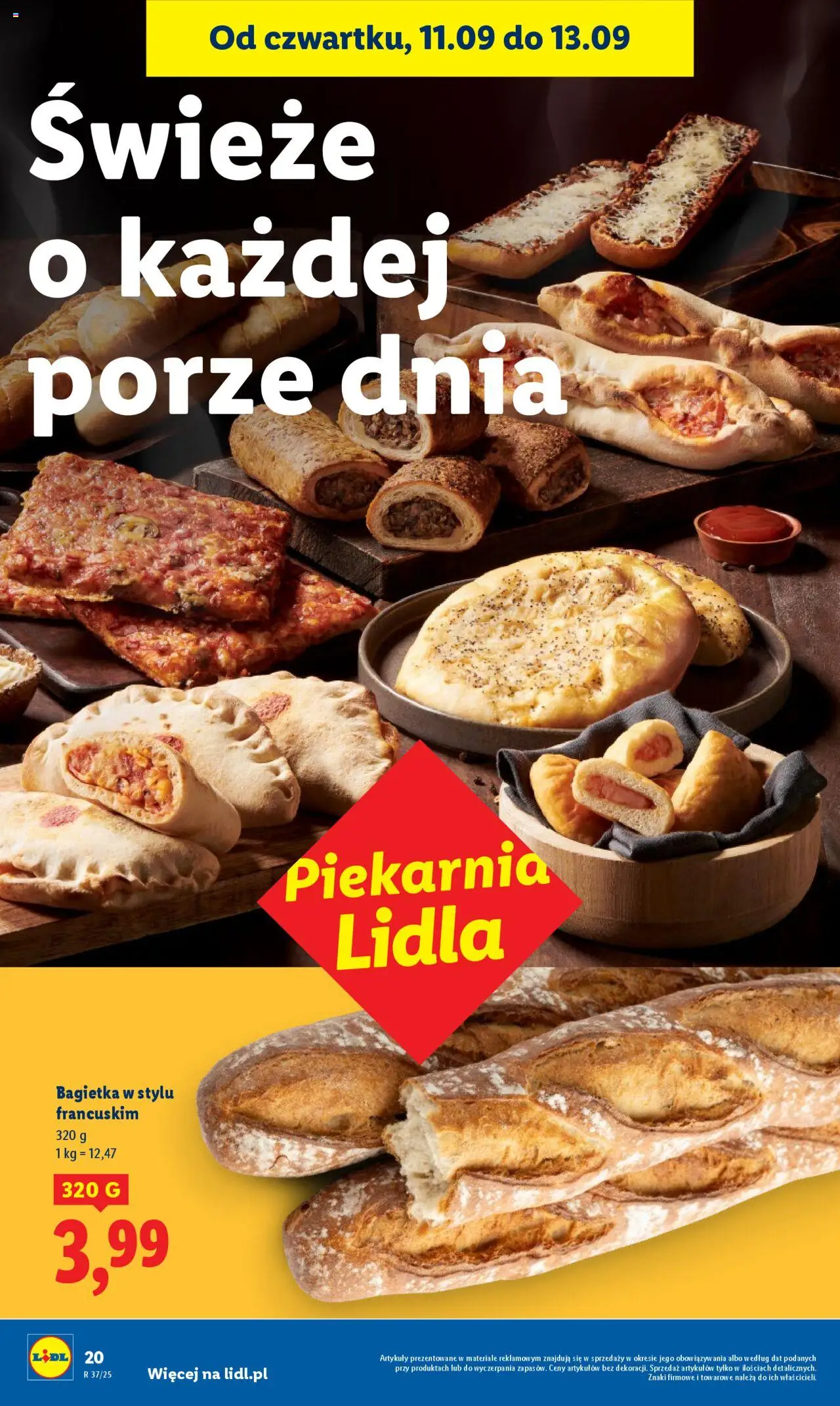 Lidl Gazetka od 11.09.2025 | Strona: 22 | Produkty: Piekarnia, Bagietka
