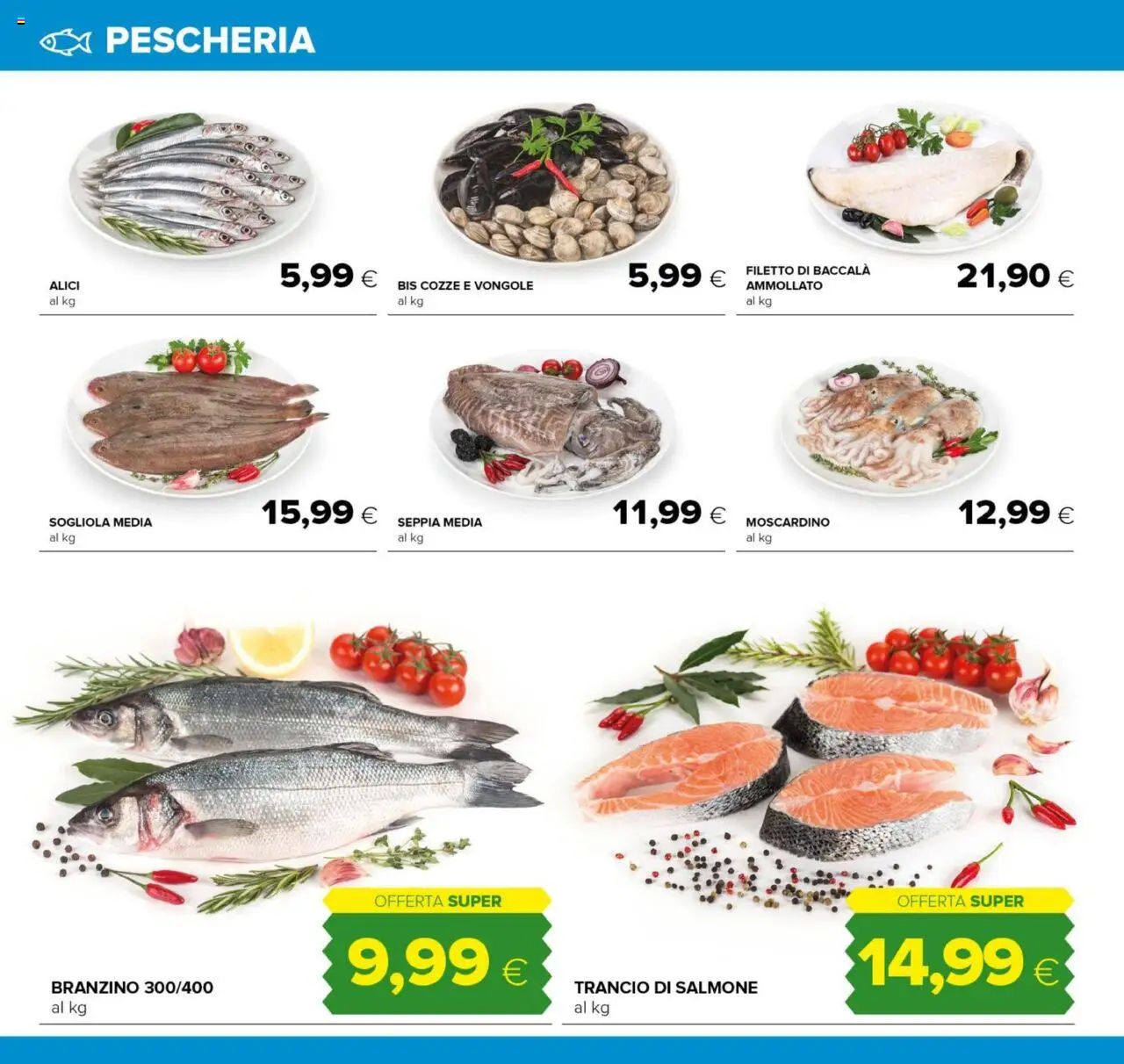 Volantino Oasi del 25.09.2025 | Pagina: 8 | Prodotti: Salmone, Vongole, Branzino, Alici