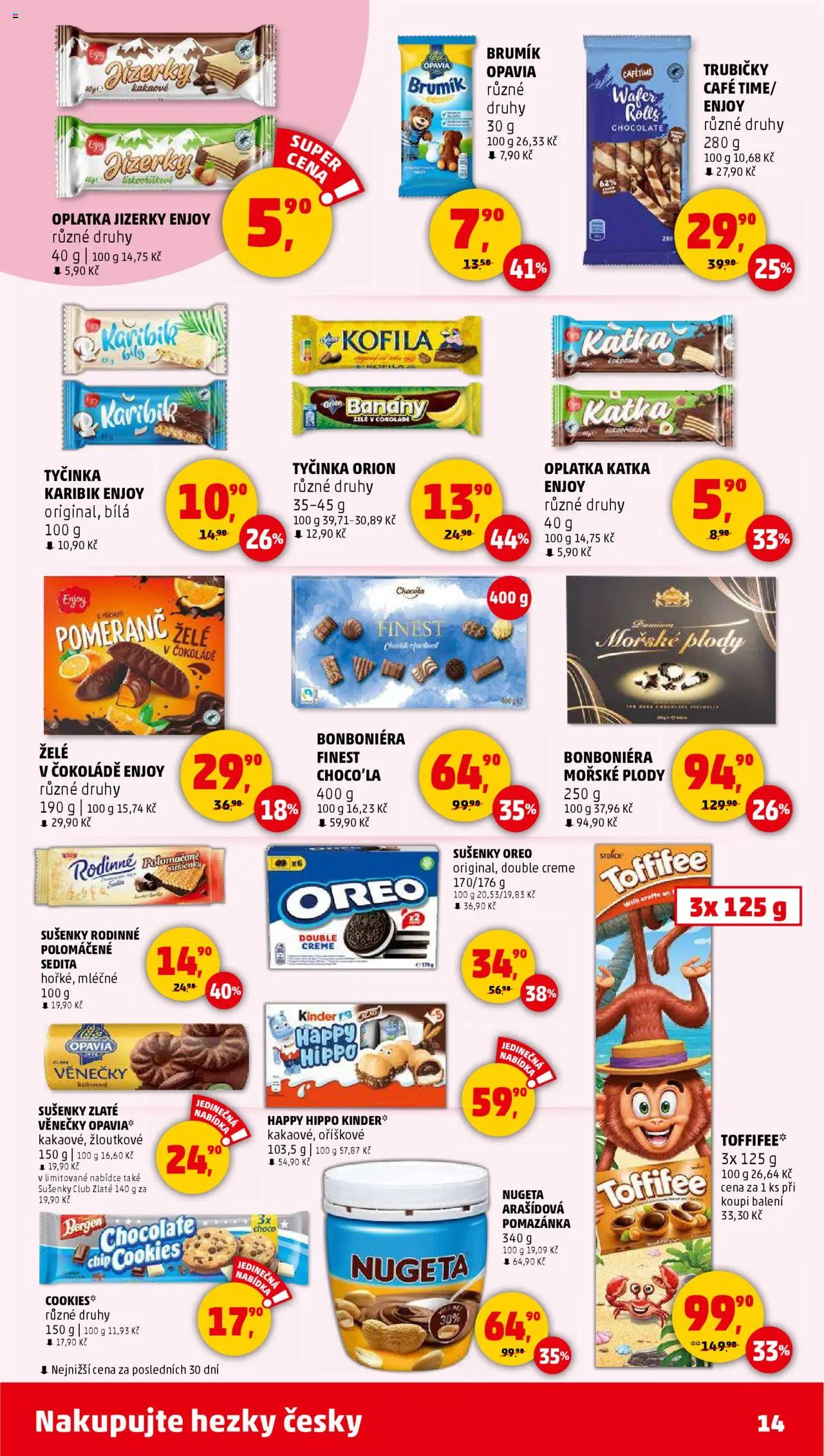 Penny Market leták - Čtvrtečník od 12.06.2025 | Strana: 14 | Produkty: Bonboniéra, Kofila, Brumik, Sušenky