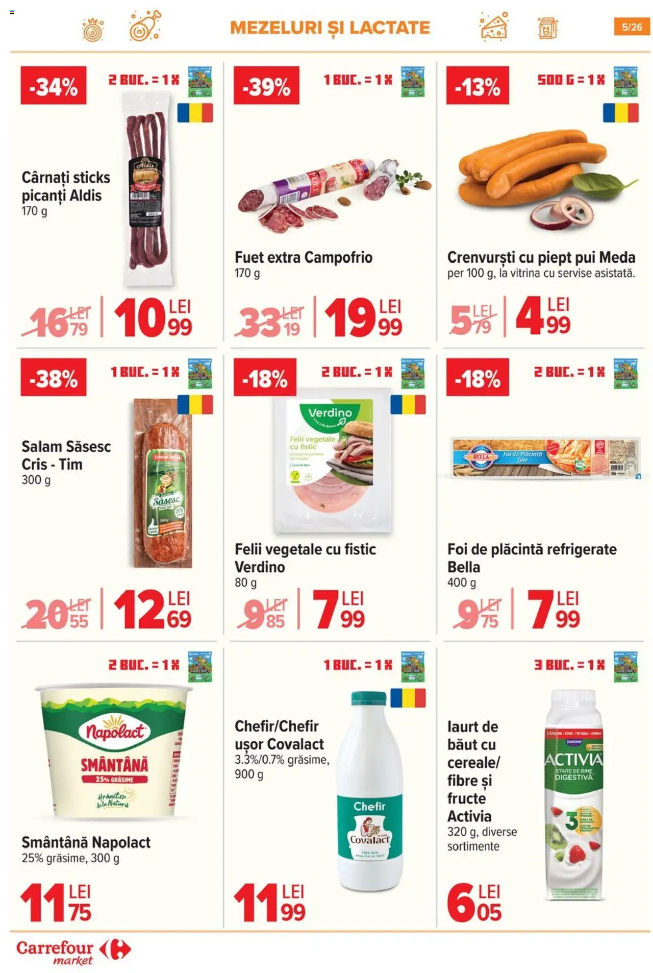 Carrefour catalog - Market – valabil de la 03.09.2025 | Pagină: 6 | Produse: Plăcintă, Salam, Fructe, Cârnați