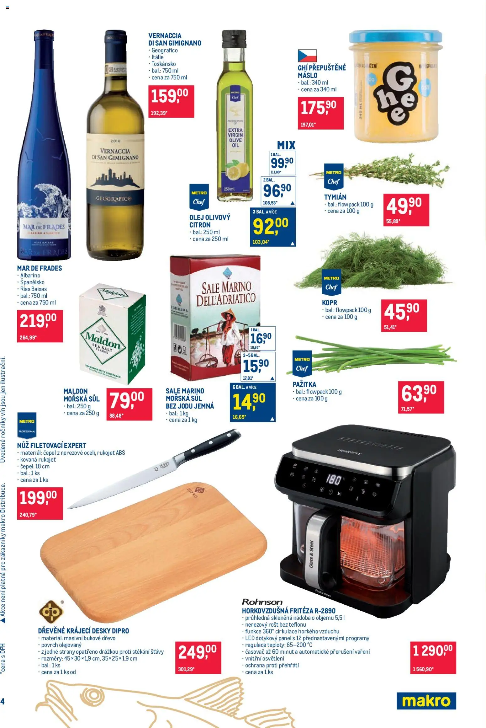 Makro leták - Pro milovníky jídla od 25.02.2026 | Strana: 4 | Produkty: Ghí, Nůž, Citron, Fritéza