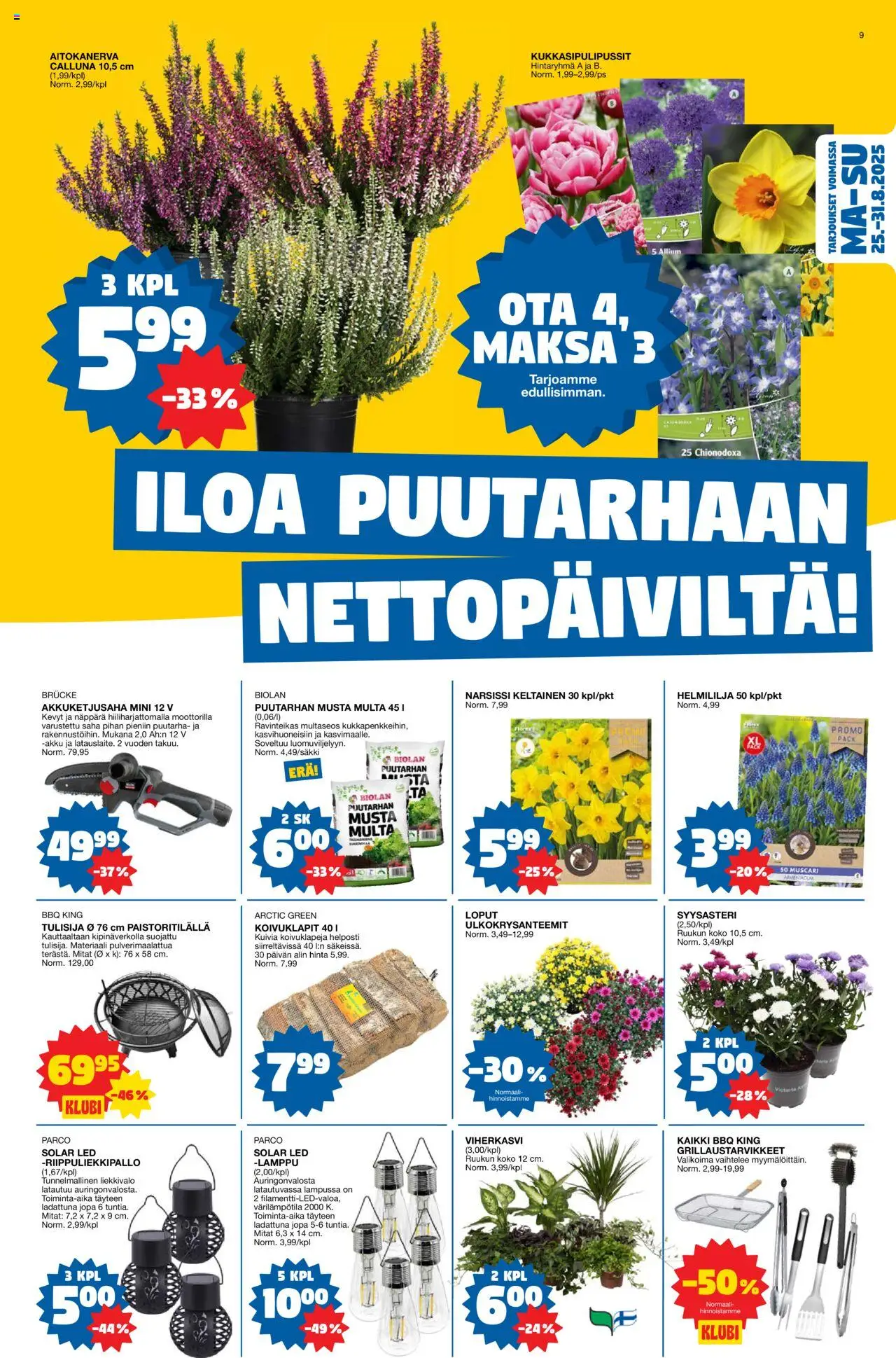  | Sivu: 9 | Tuotteet: Multa, Akku, Lamppu