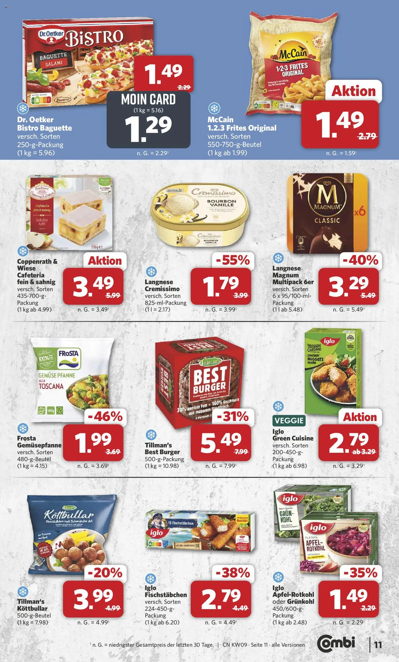 Combi Prospekt 	 – gültig ab 22.02.2026 | Seite: 11 | Produkte: Rotkohl, Äpfel, Baguette, Bourbon