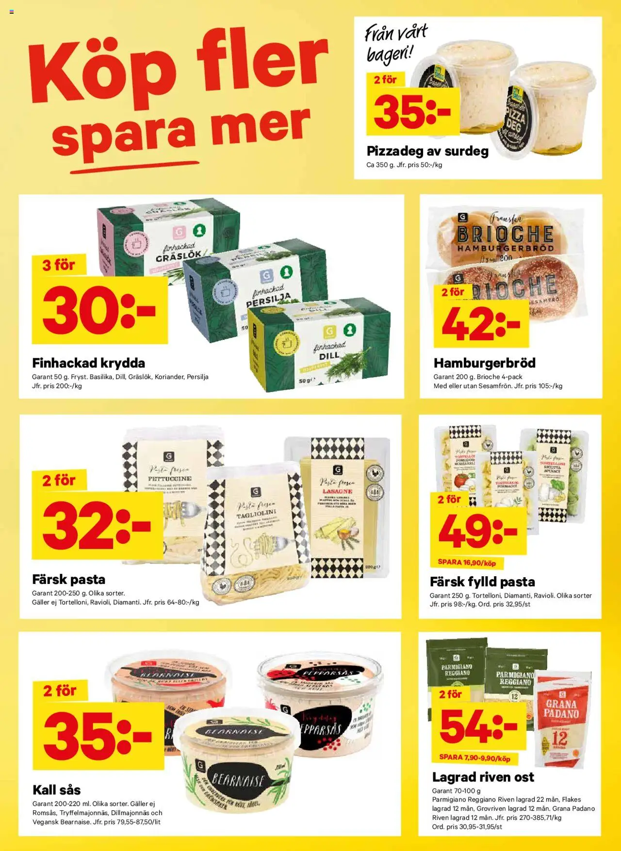 City Gross reklamblad aktuell från 23.06.2025 | Sida: 14 | Produkter: Gräslök, Hamburgerbröd, Ost, Persilja