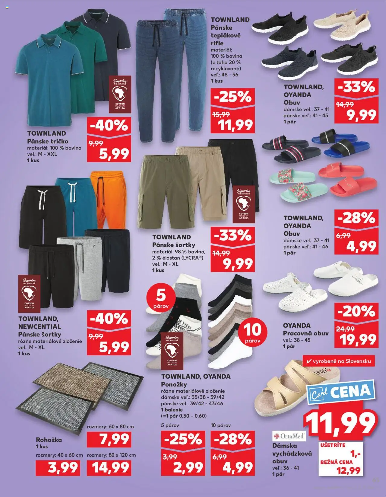 Nové Kaufland akcie – leták je platný od 12.06.2025 | Strana: 61 | Produkty: Rohožka, Ponožky, Pracovná obuv