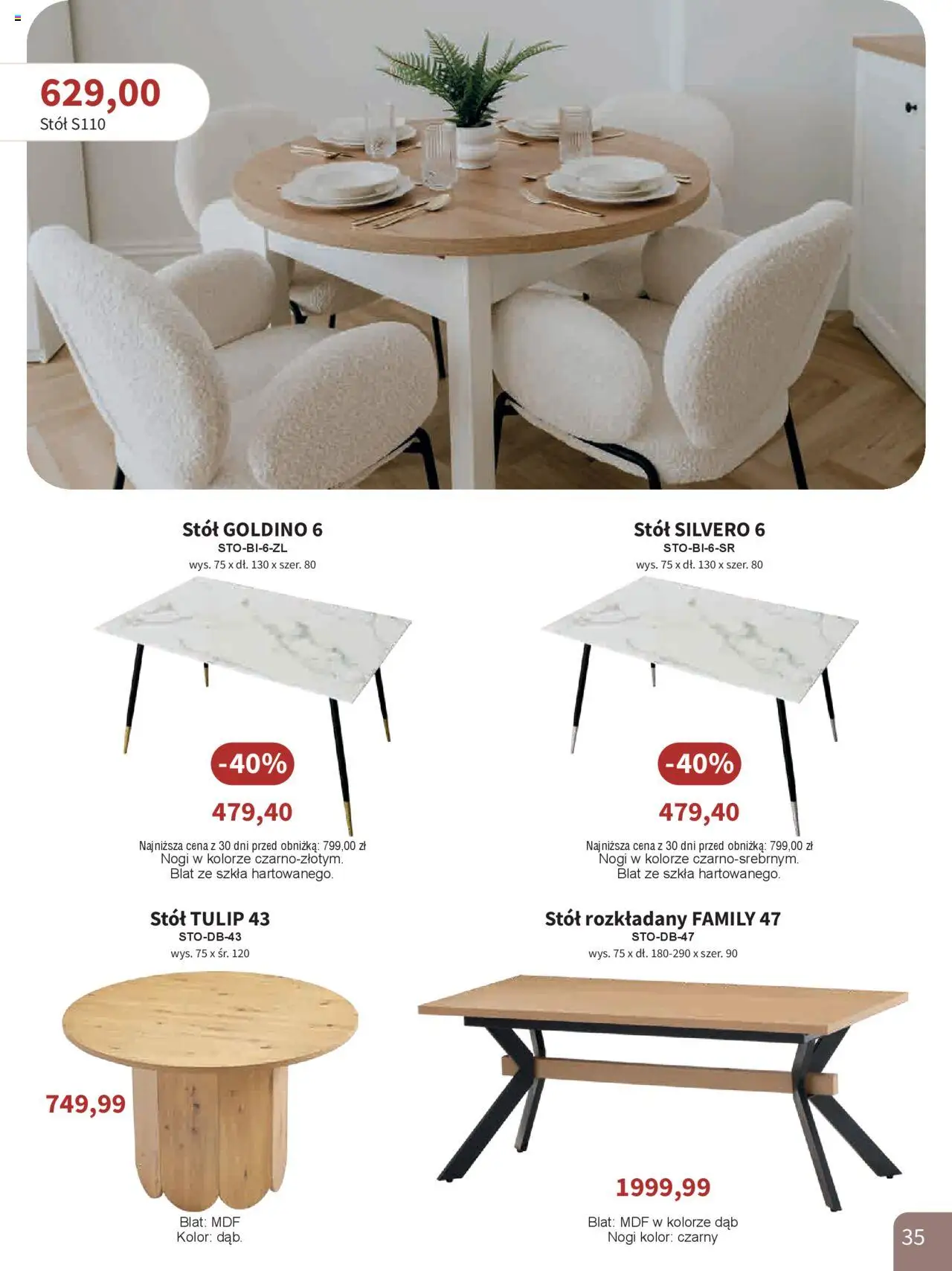 Bodzio Katalog od 01.10.2025 | Strona: 35 | Produkty: Stół