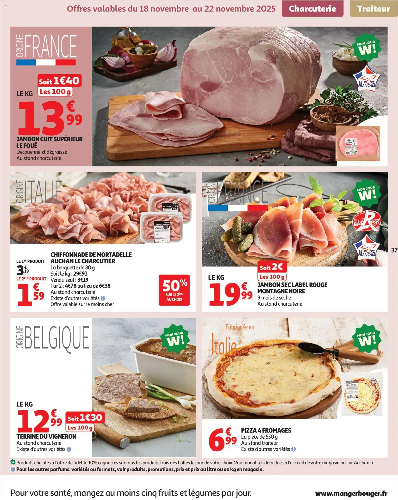 {H1} | Page: 37 | Produits: Pizza 4 fromages, Jambon, Pizza