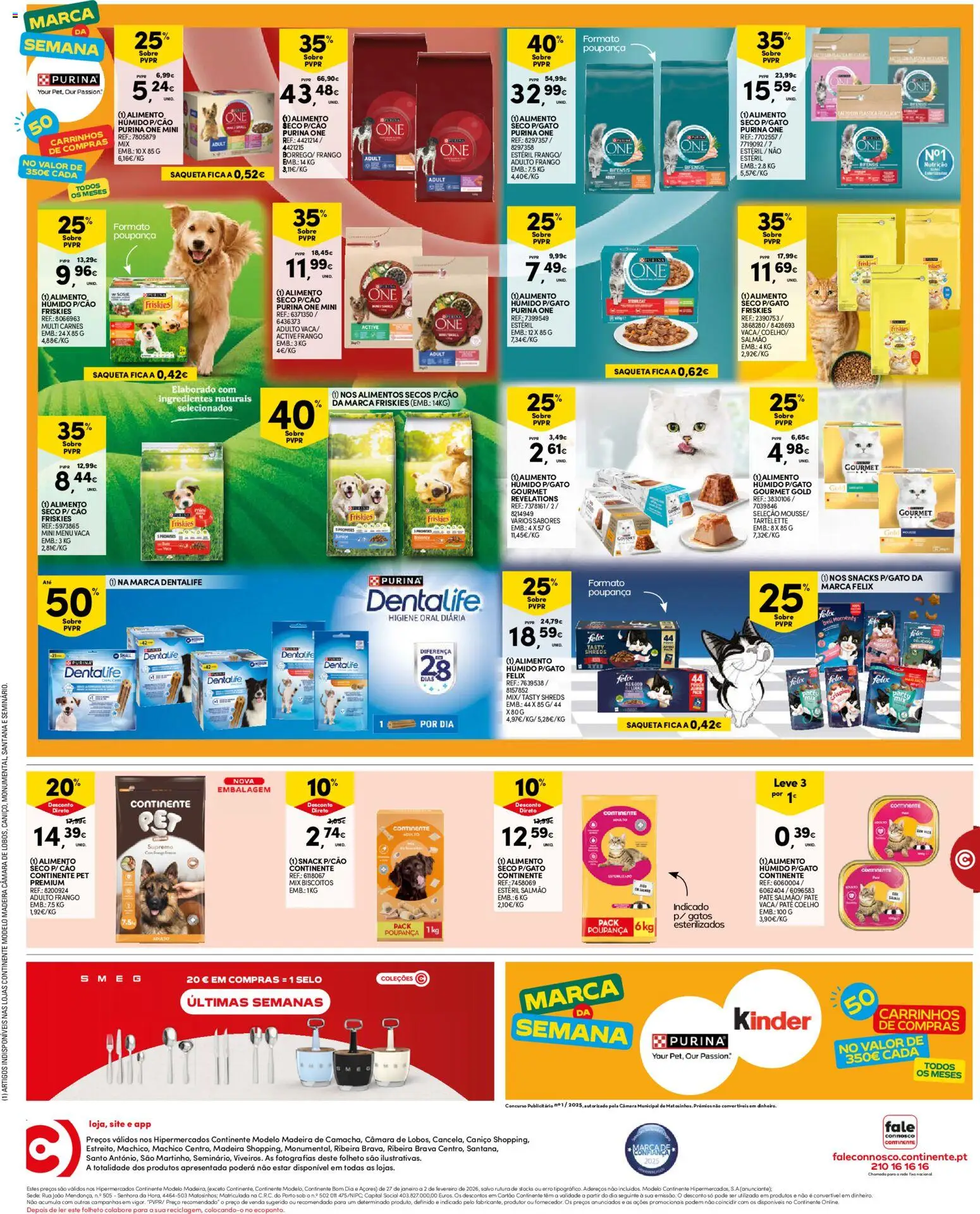 Continente - Madeira │ válido de 27.01.2026 | Página: 24 | Produtos: Purina one, Salmão, Coelho, Biscoitos
