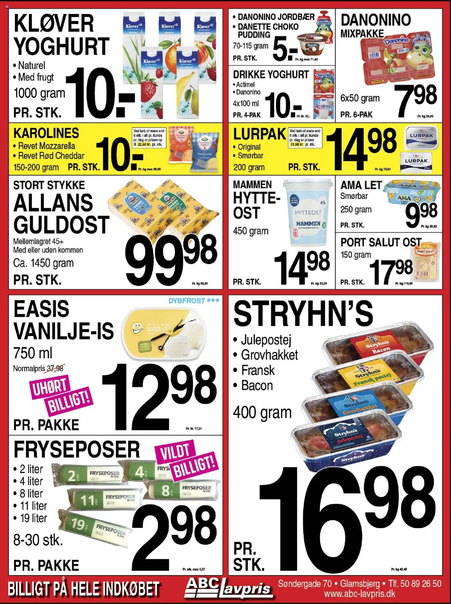 Abc Lavpris tilbudsavis – gyldig fra 19.11.2025 | Side: 2 | Produkter: Cheddar, Jordbær, Bacon, Mozzarella